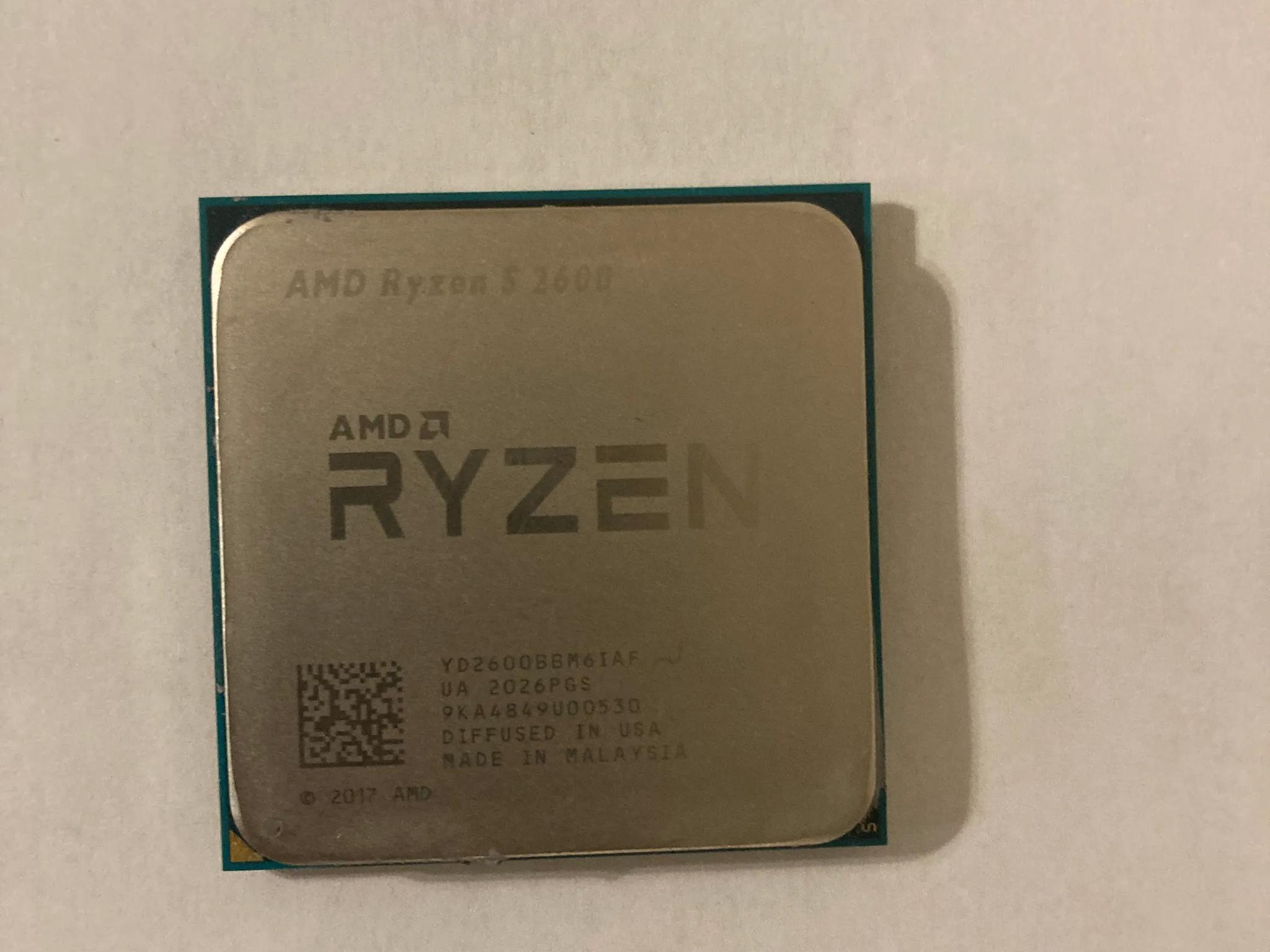 AMD Ryzen 5 2600 Six-Core 3.4-3.9 GHz 65W Socket AM4 CPU Processor
