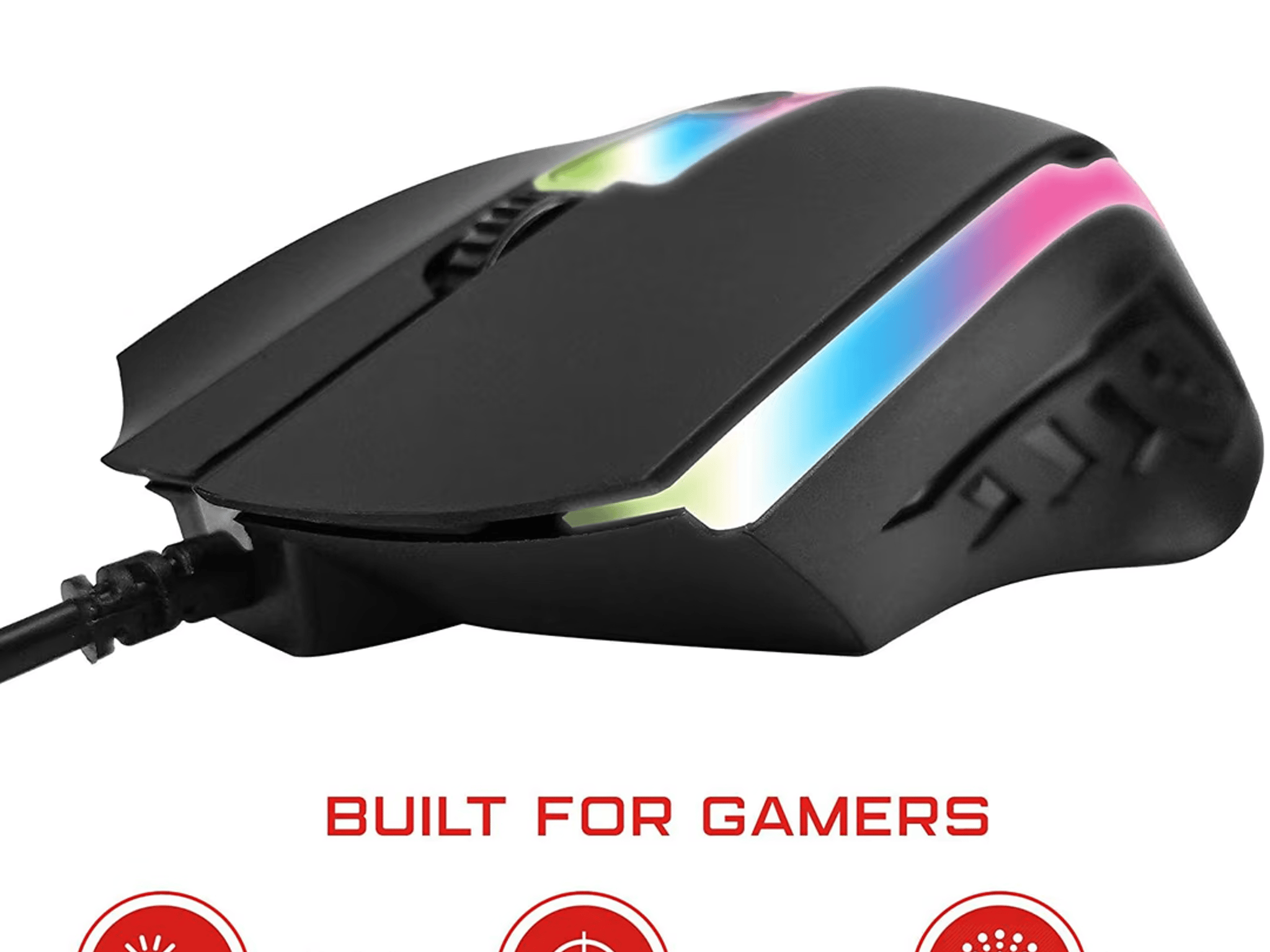 Pro Gaming Accessory Bundle - PBX RGB Backlit, Full-Size USB Keyboard, USB Mouse, Mouse Pad