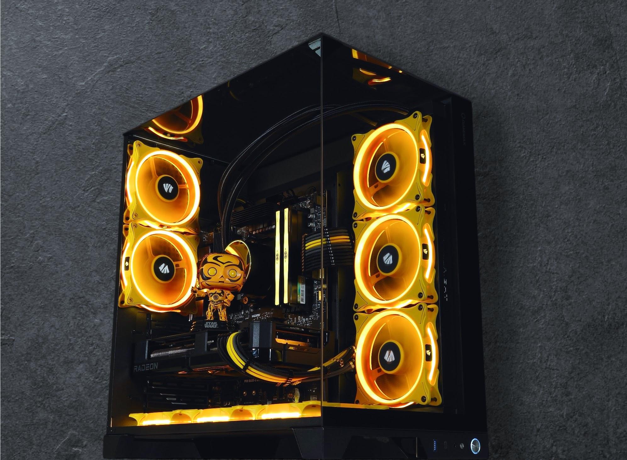 🟡🤖🤓C-3PO ⭐Gaming PC⭐AMD RX 7800 XT 16GB⭐AMD Ryzen 5 7500F 8-Core⭐32GB DDR5⭐ 1TB SSD