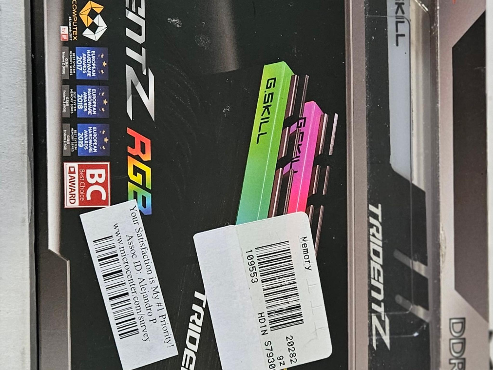 G.Skill TridentZ RGB 64GB DDr4 3600 (2x32GB)