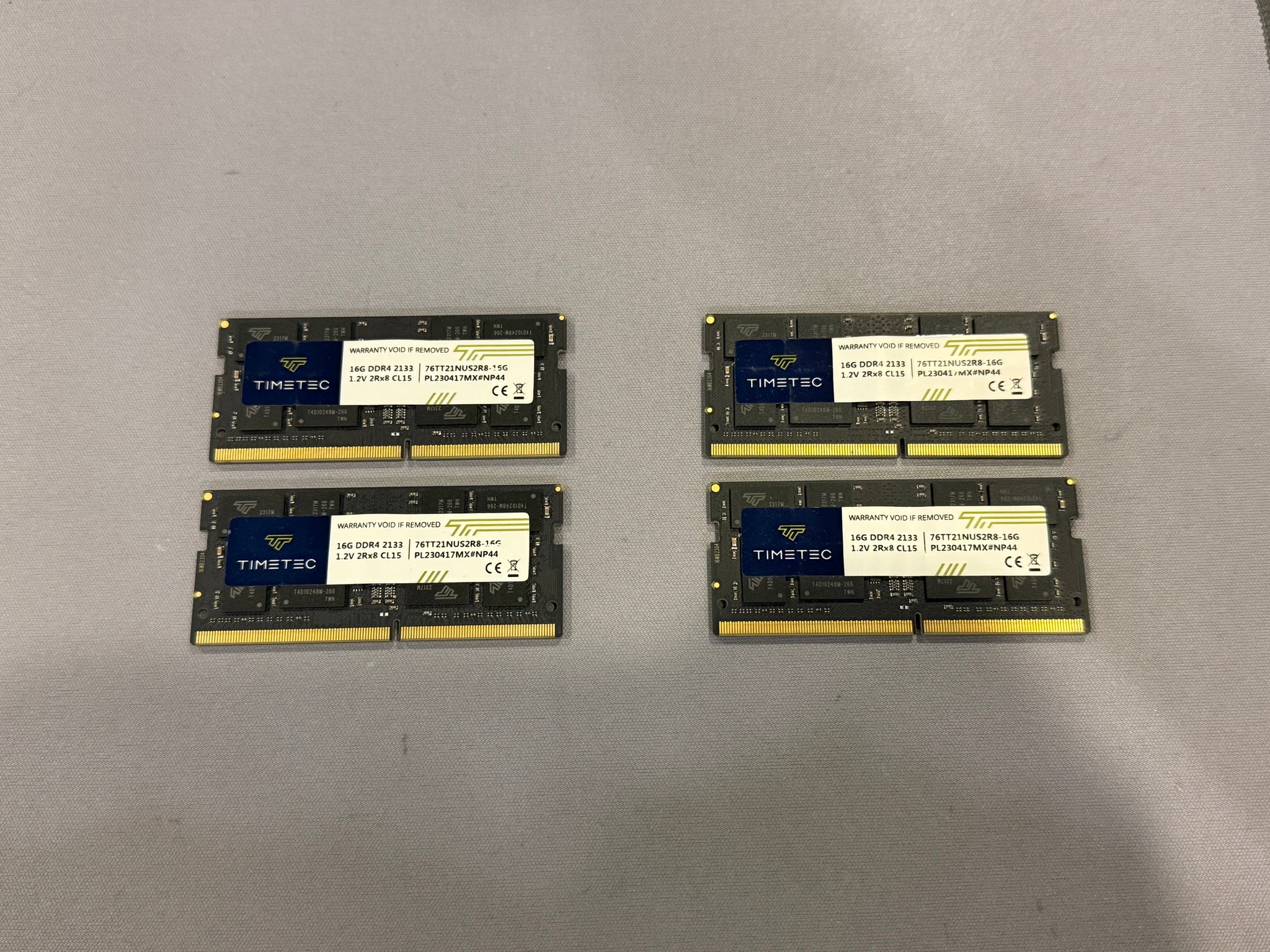 32GB (2x16GB) 2133MHz CL15 Timetec DDR4 SODIMM RAM