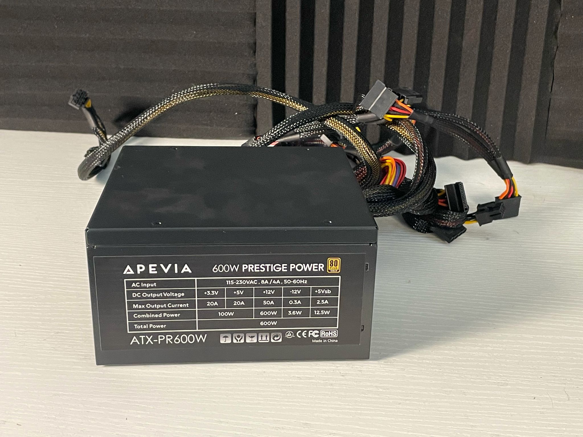 Apevia 600W Prestige Power 80 Plus Gold Rated Power Supply | Free Shipping
