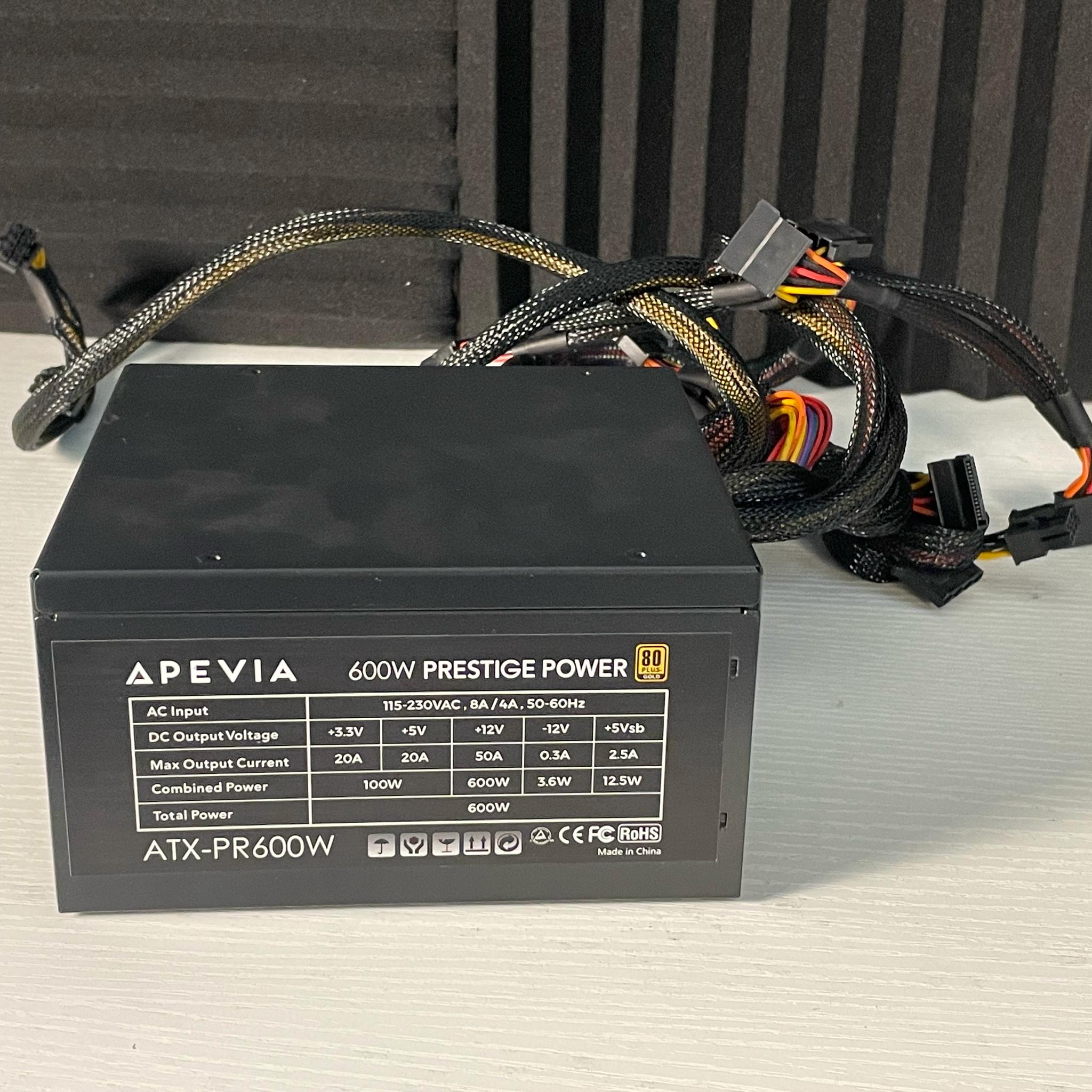 Apevia 600W Prestige Power 80 Plus Gold Rated Power Supply | Free Shipping
