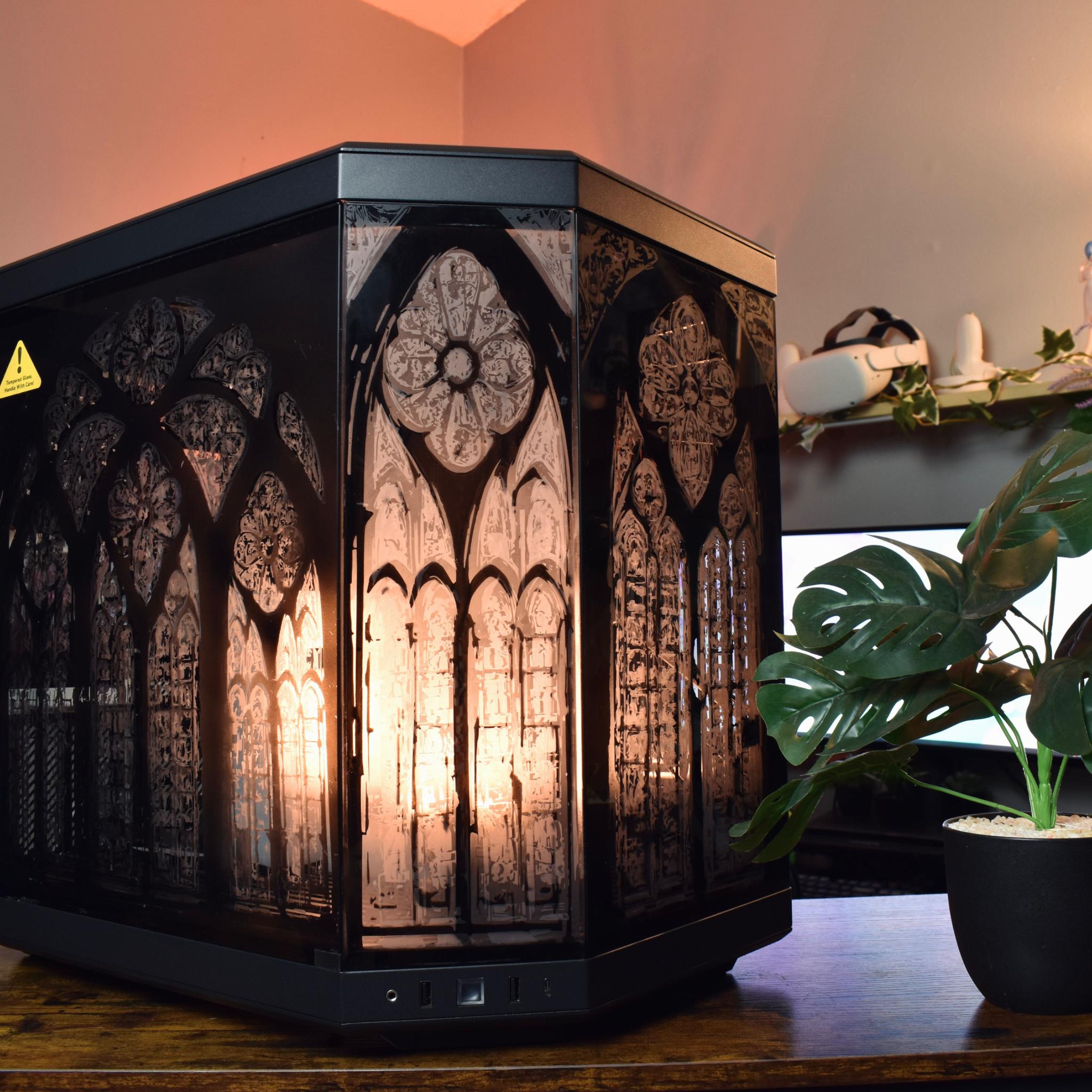 A 🖤 Glimpse - Cathedral Theme Customized PC Case - M2O