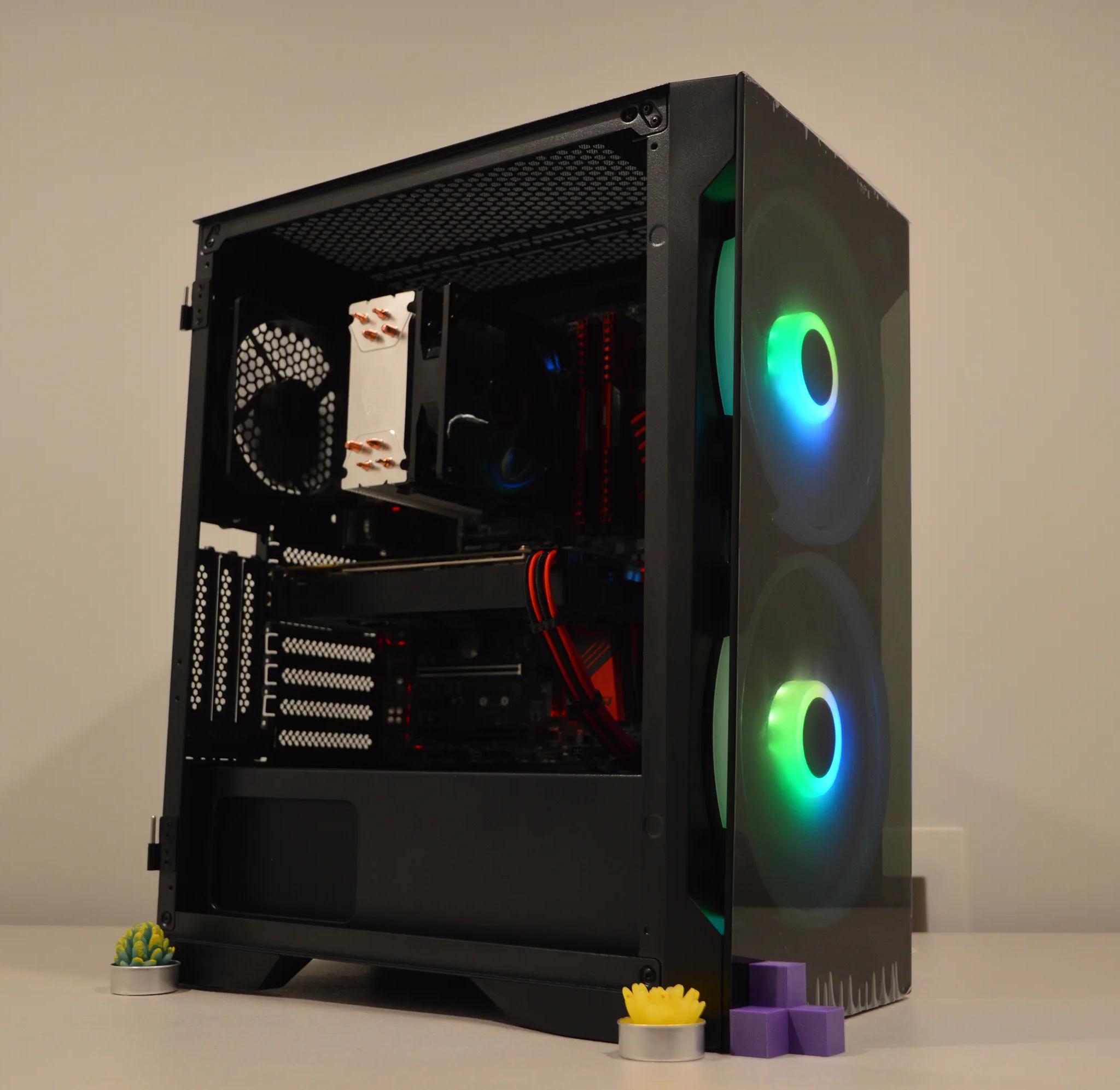 ⚫️🔴 Midnight Cherry 🔴⚫️ | Intel i5-6600K | NVIDIA GTX 1070 8GB | 16GB RAM | 256GB SSD + 1TB HDD |