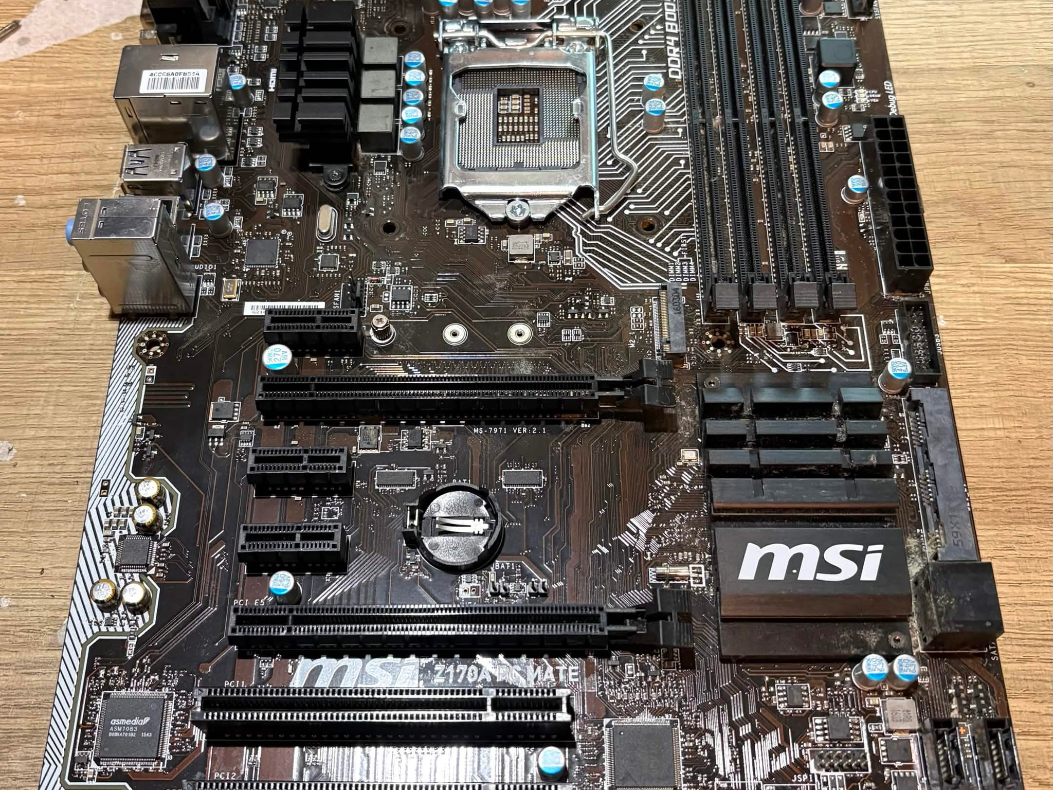 MSI Z170A PC Mate LGA1151 ATX Motherboard | DDR4 | M.2 | I/O Shield Included