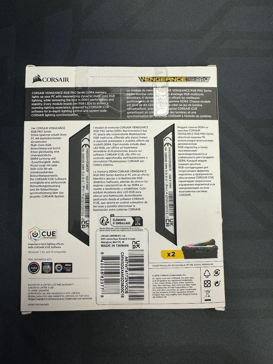 Corsair Vengance RGB Pro (32GB Kit / 2x16GB / DDR4)