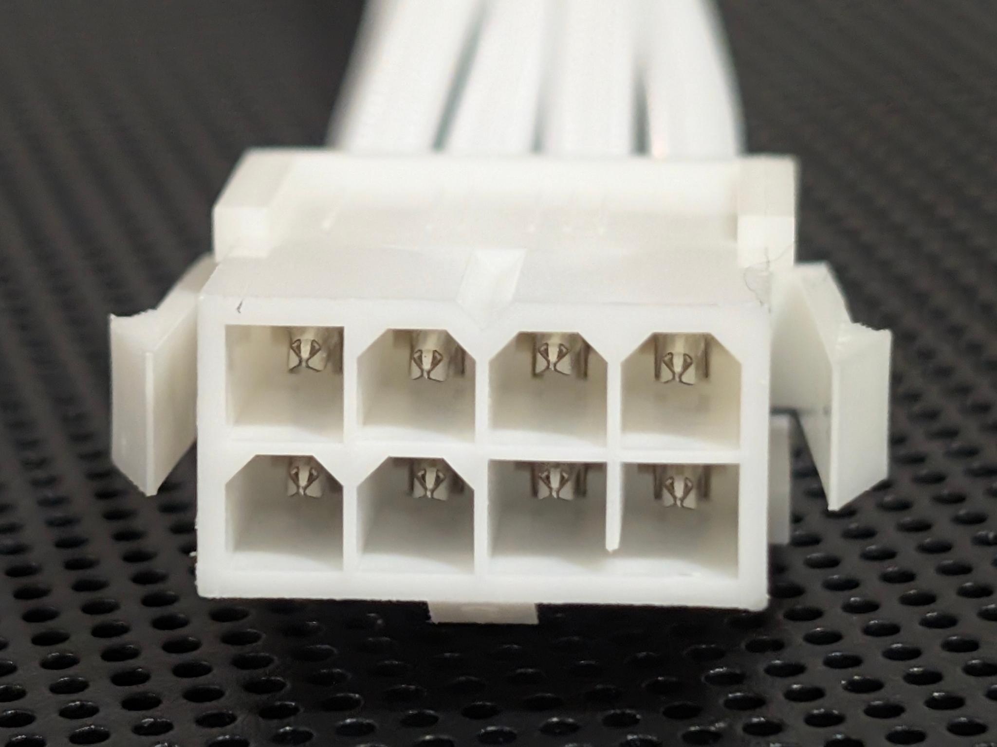 1x8 Pin PCIE White Cable Extension 16AWG