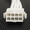 1x8 Pin PCIE White Cable Extension 16AWG