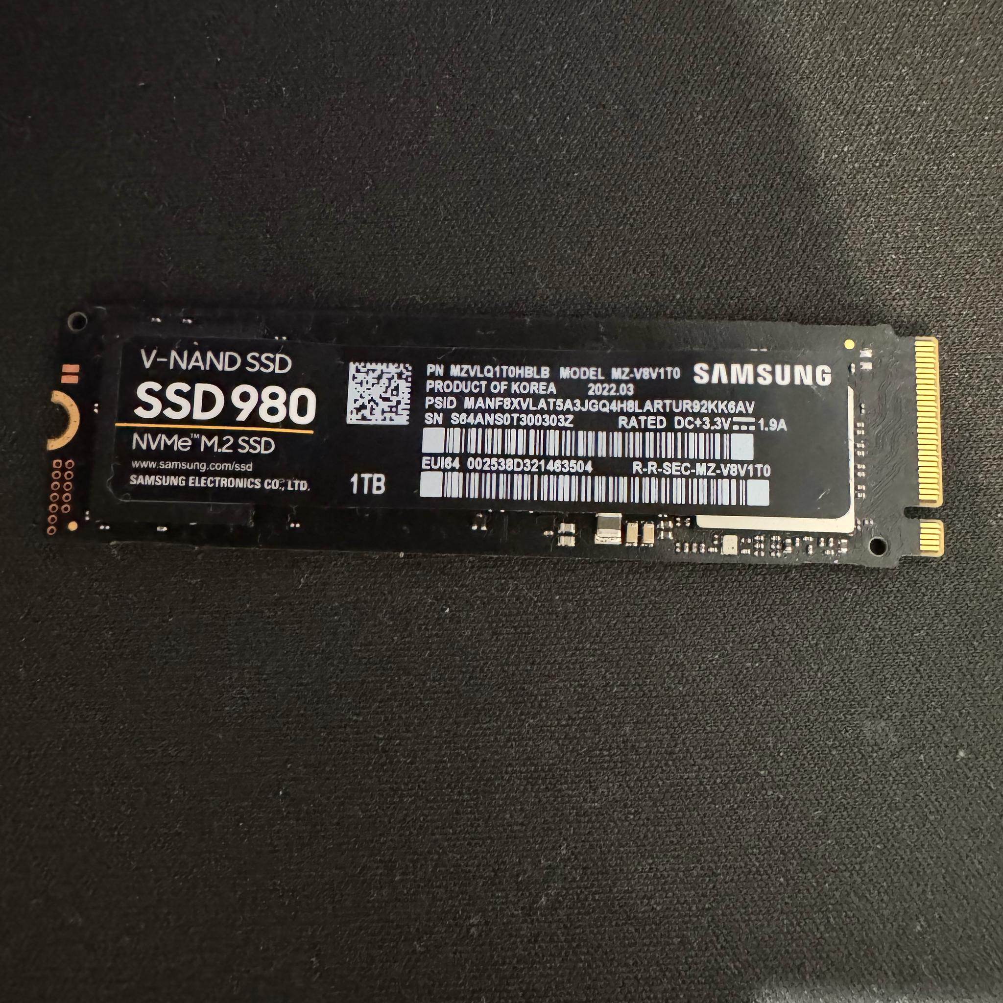Samsung 1TB NVME SSD