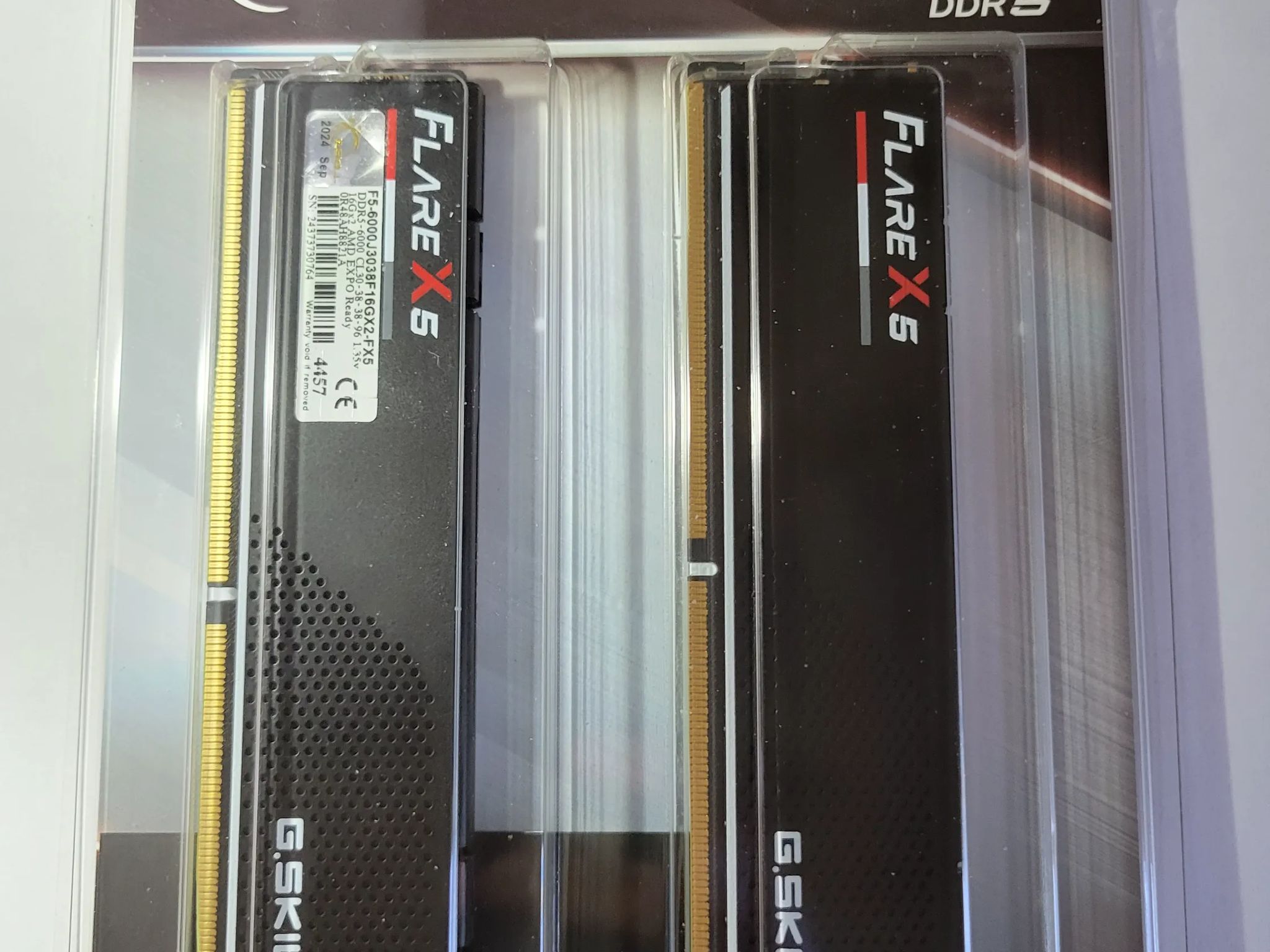 GSKILL FLARE X5 32G RAM, 2x16G Sticks DDR5-6000 CL30