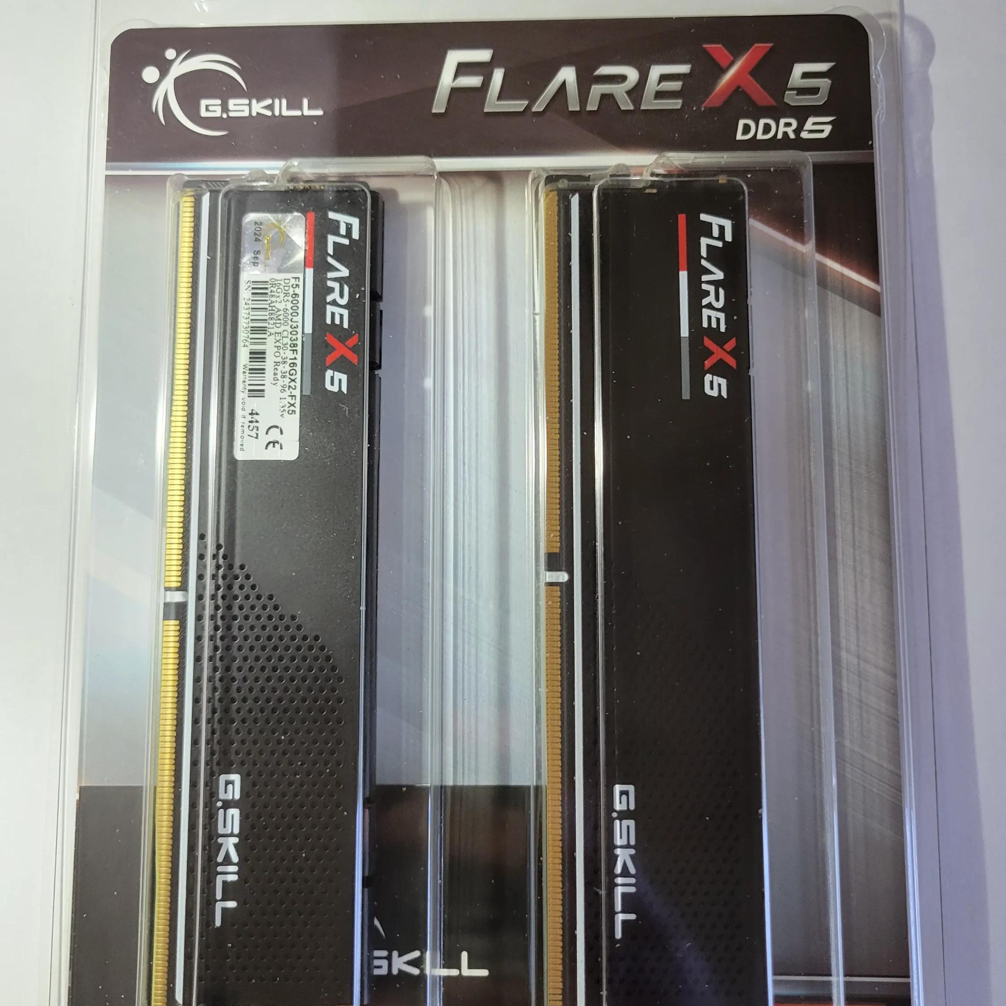 GSKILL FLARE X5 32G RAM, 2x16G Sticks DDR5-6000 CL30