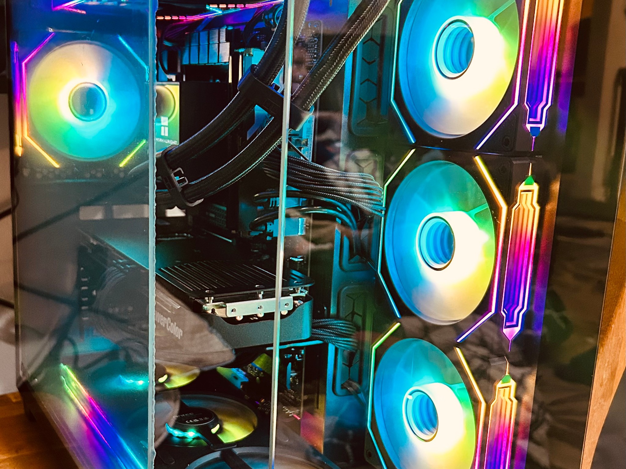 Custom RGB Gaming PC - Ryzen 5 9600X, Power Color Reaper Radeon RX 9070 XT, 16GB DDR5 RAM, 1TB SSD