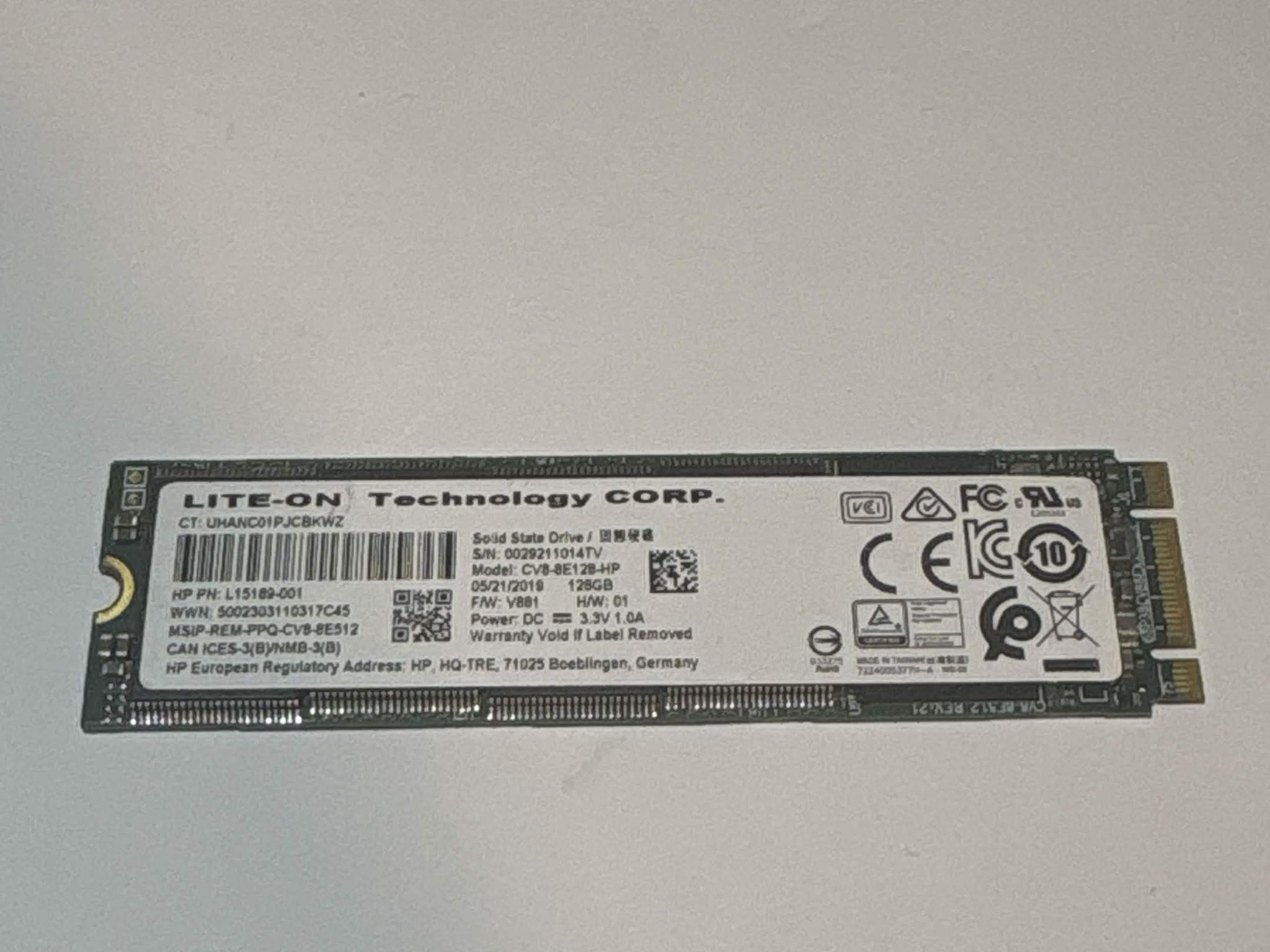 Lite-On CV8 128GB M.2 SATA SSD Tested Working Low Hours