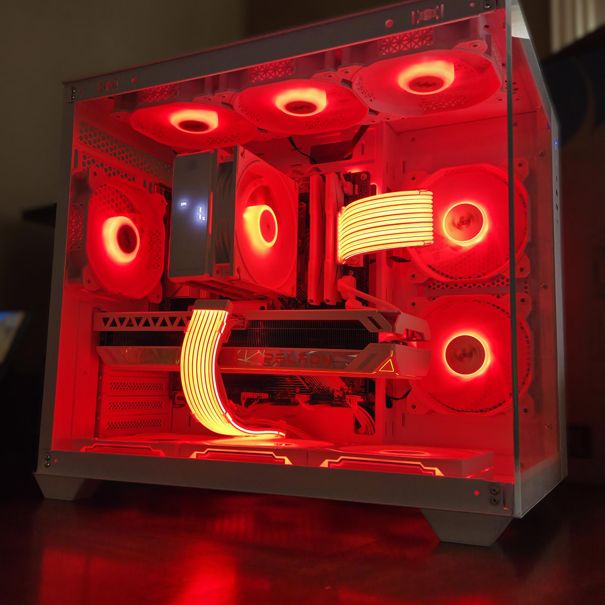 The Yeti! ❄️ – Ryzen 5 7500F • RTX 3070 Ti • 32GB DDR5 6000 • Temp Display • 1440p Gaming PC