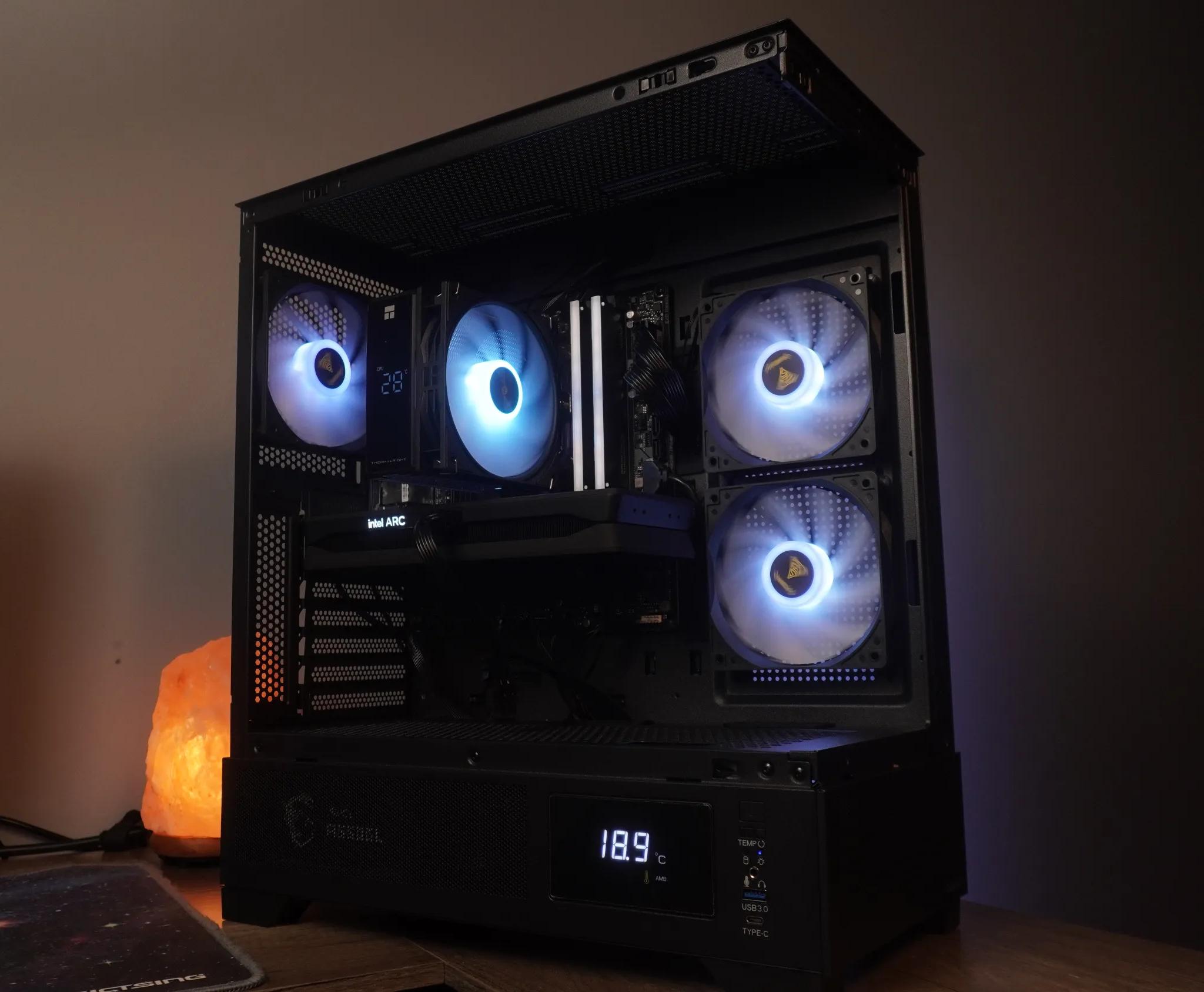 🖤STEALTH🖤 1440p/1080p GAMING MACHINE 💙 I5 12400f 💙 Intel Arc B580  | 32GB | 1TB | WIFI