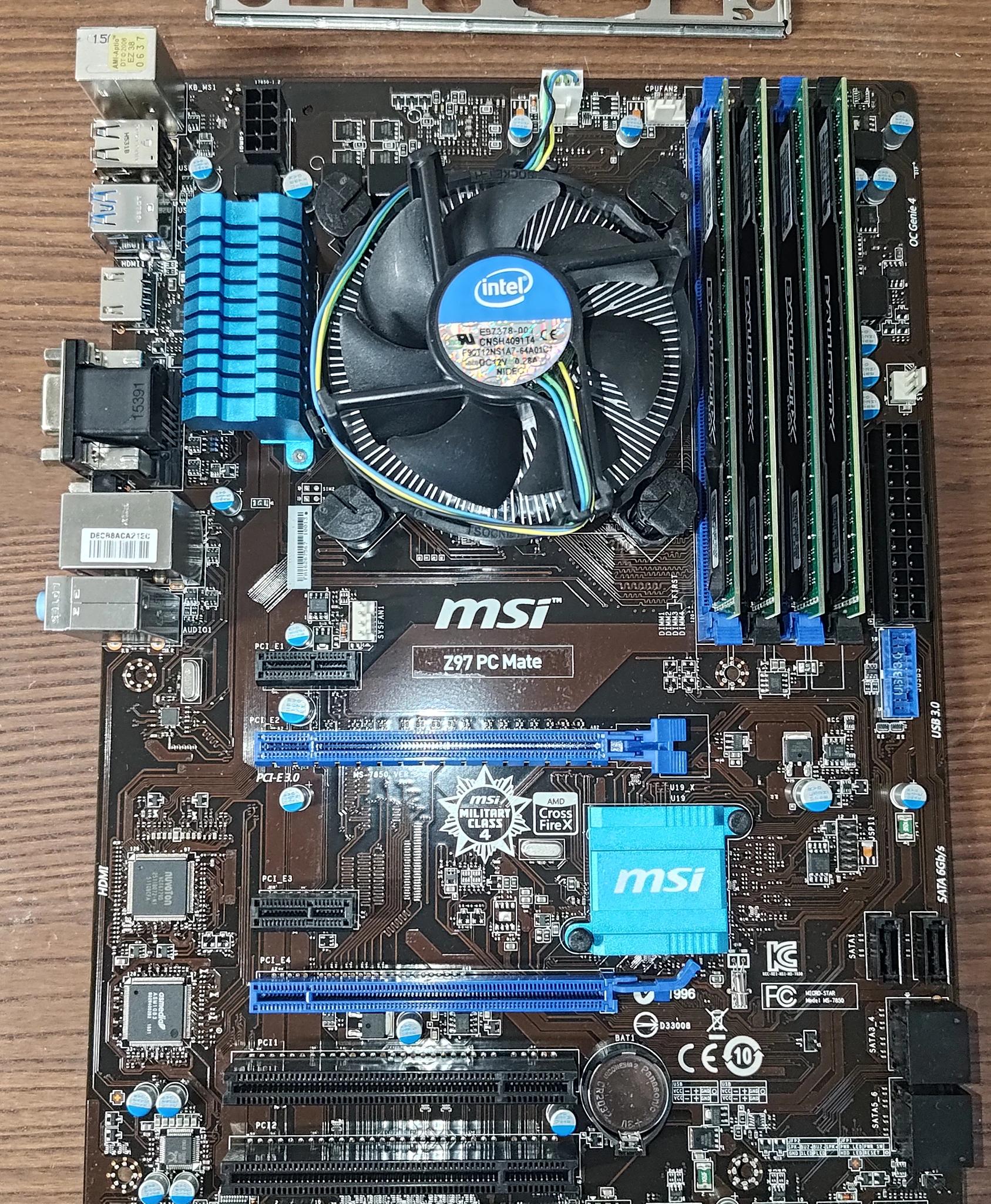Intel i7 4771 | Z97 Motherboard | 24GB Ram Combo