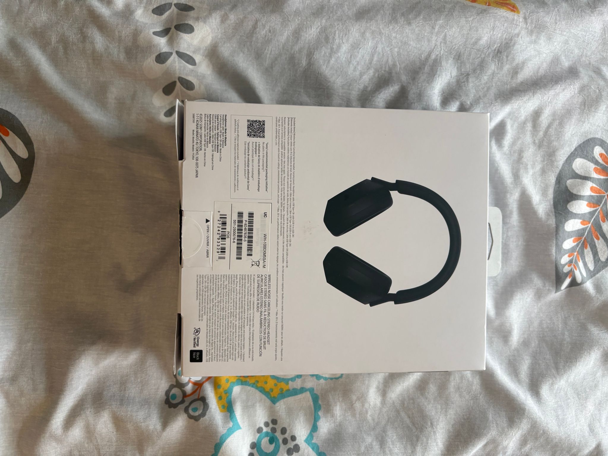 Used Sony WH-1000XM5SA Noise Canceling Headphones Black w/ Original Box