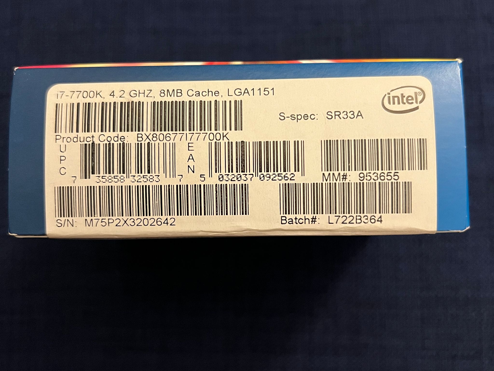 Intel Core i7 7700k