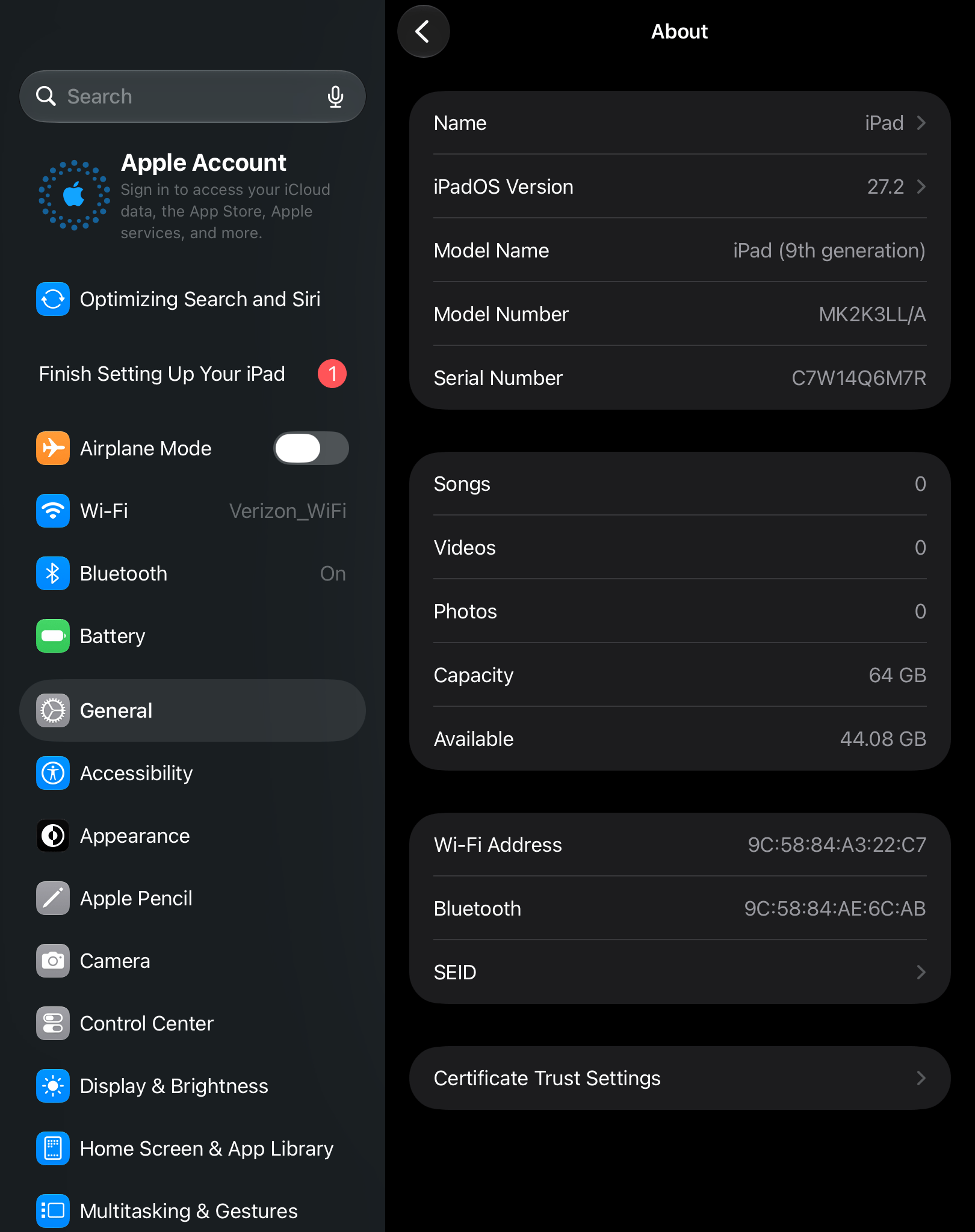 Apple iPad 9th Gen | 64GB | 10.2" Retina Display | Space Gray | Folio Case