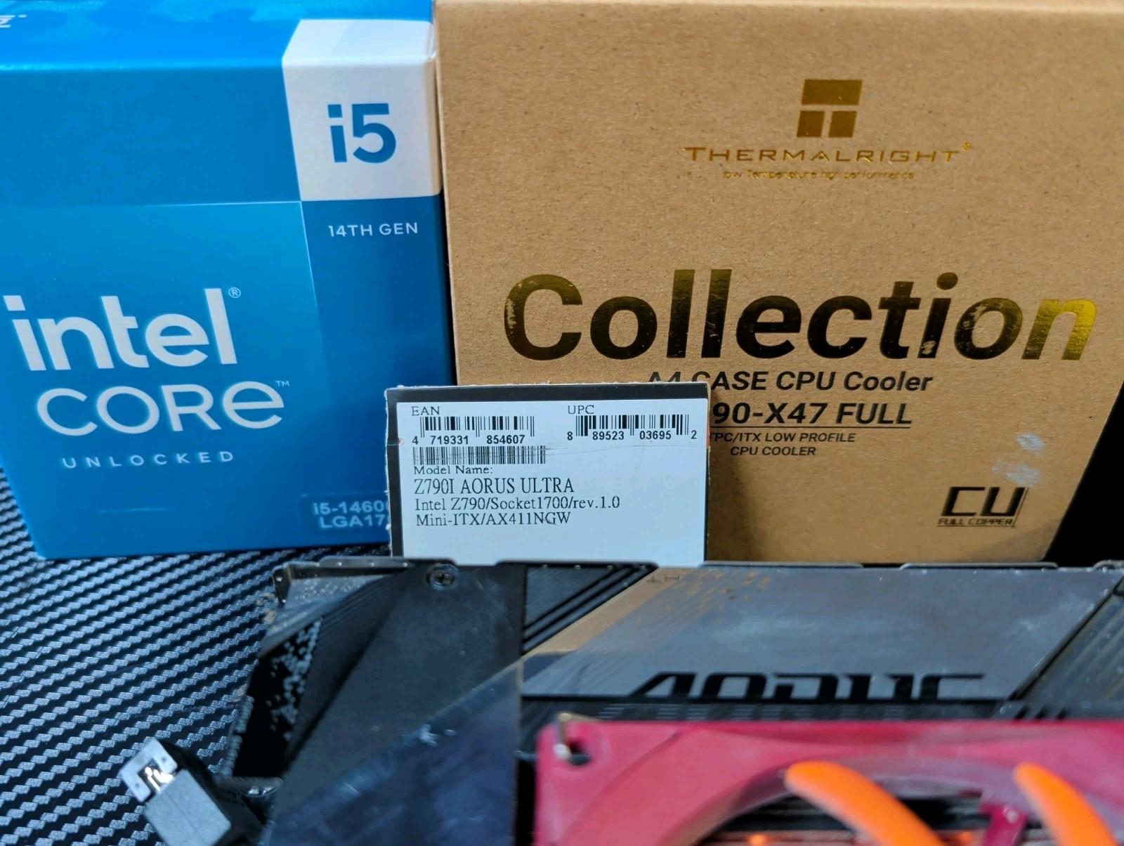Gigabyte Z790I Aorus Ultra w/ Intel I5-14600k & AXP90-47 Cooler & Contact Frame