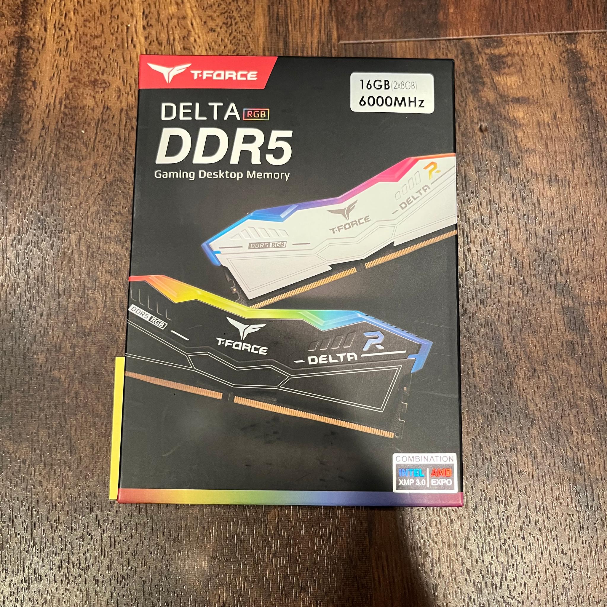 DDR5 6000 16GB T-FORCE DELTA - New in box - White