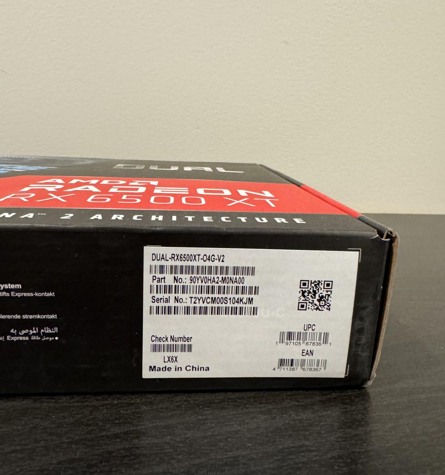BRAND NEW - ASUS AMD RX 6500 XT OC