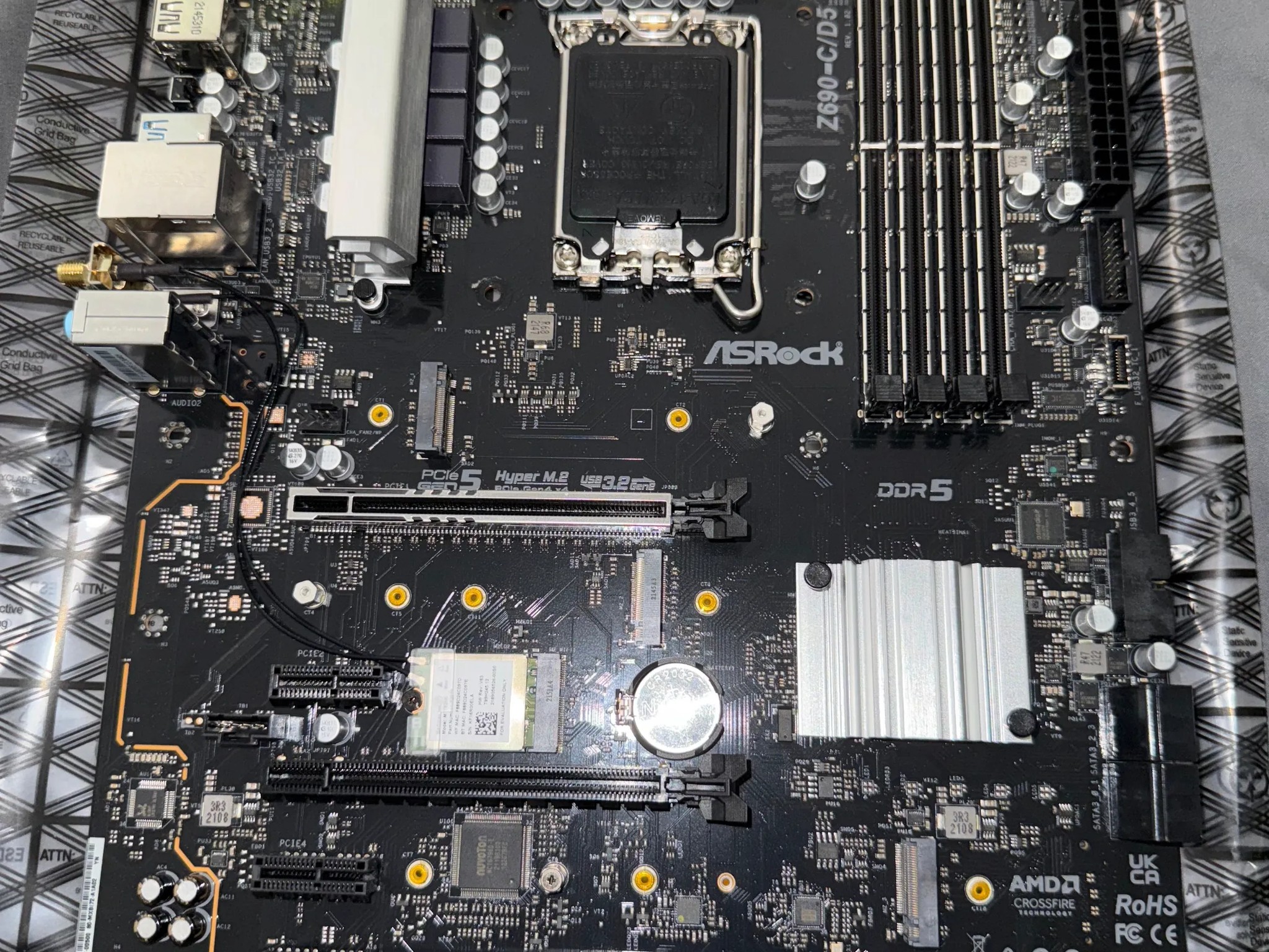 AsRock Z690-c/D5 Motherboard, Flashed for 14th Gen Intel. Like New
