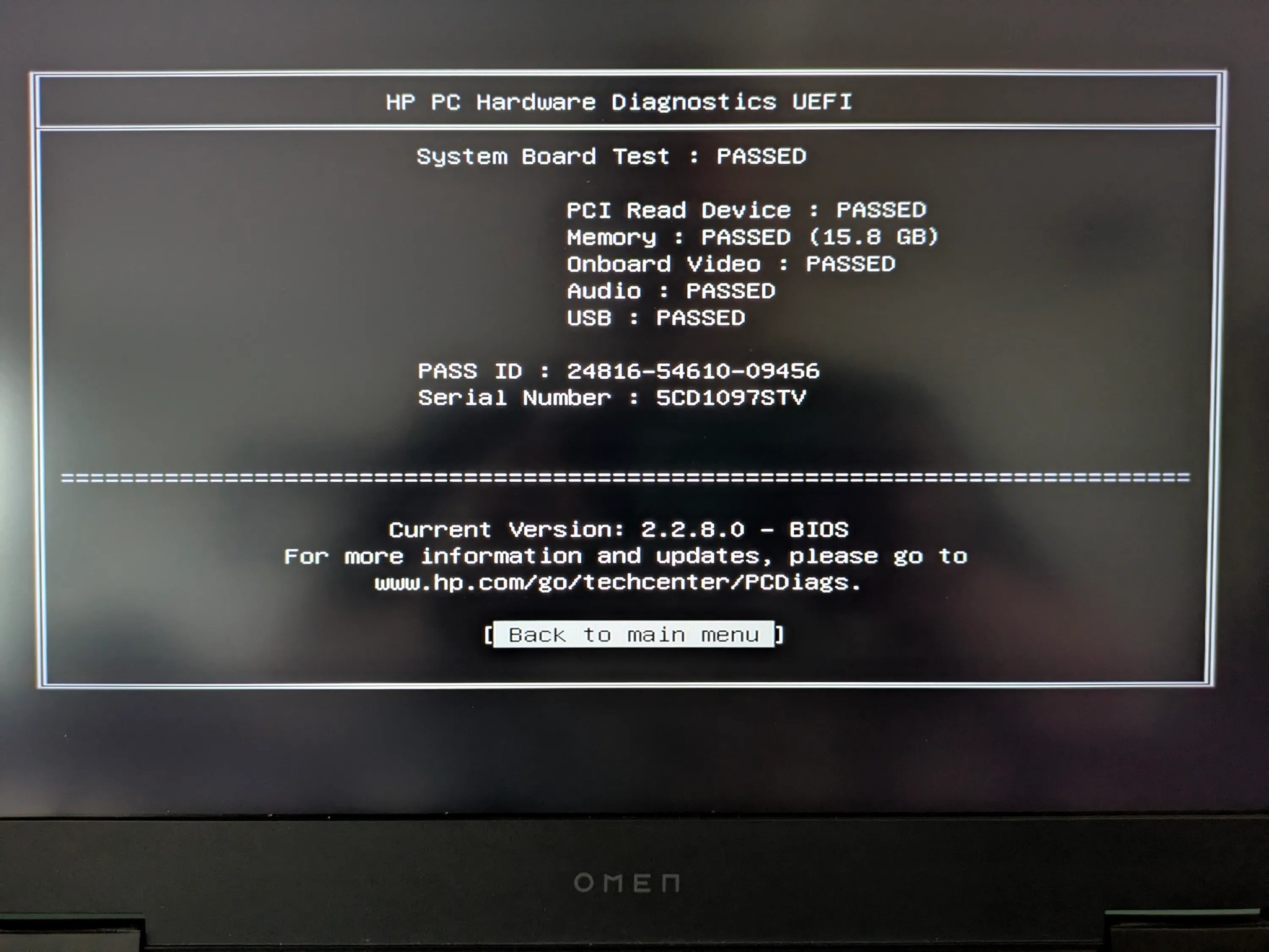 HP OMEN 15-EK1013DX | RTX 3070 | 10th Gen i7 | 16GB DDR4 | 1.25 TB SSD | W10P