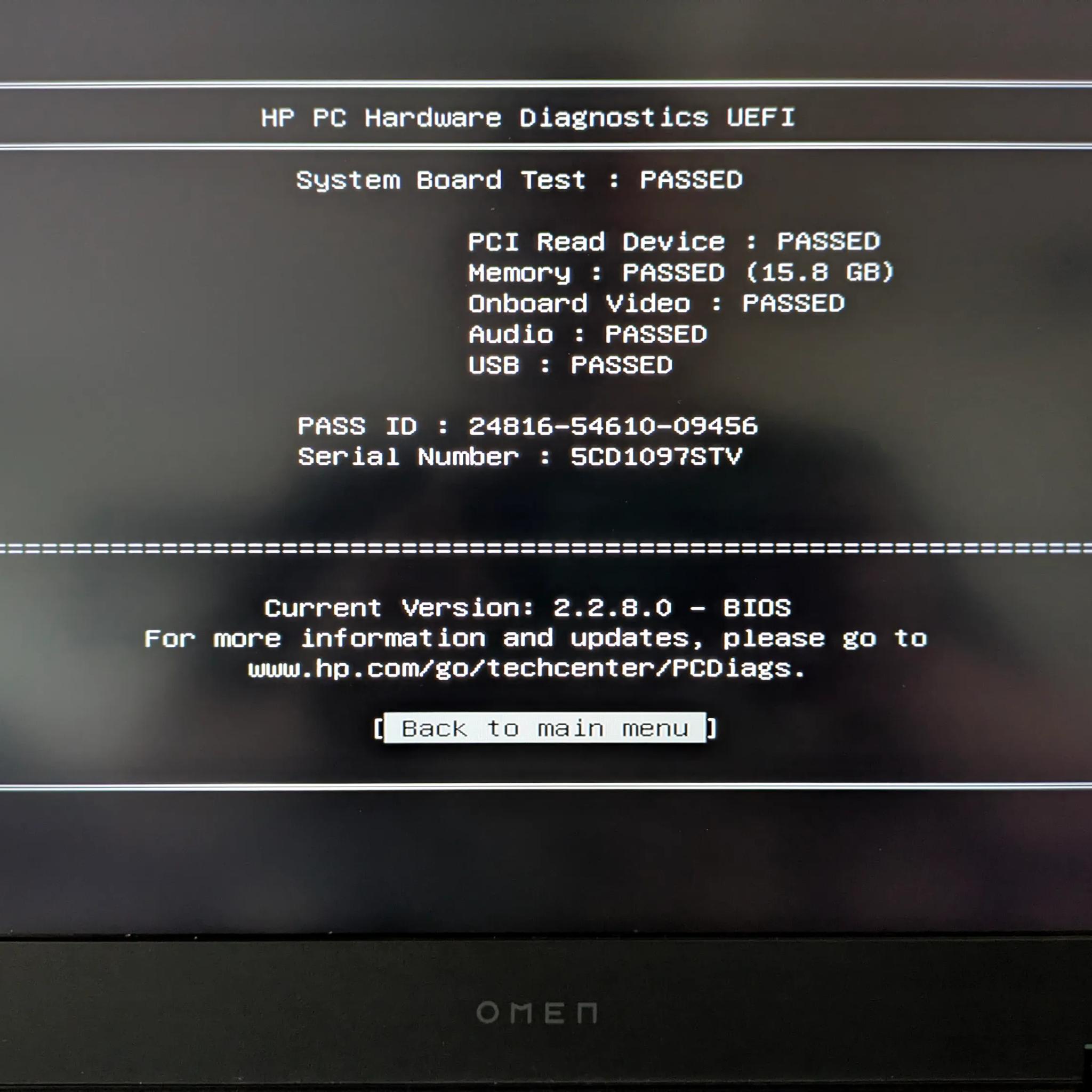 HP OMEN 15-EK1013DX | RTX 3070 | 10th Gen i7 | 16GB DDR4 | 1.25 TB SSD | W10P
