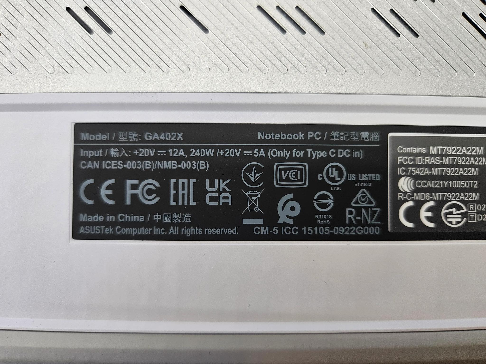 ASUS ROG G14 Ryzen 9 / 32GB DDR5 / 1TB SSD / RTX 4060