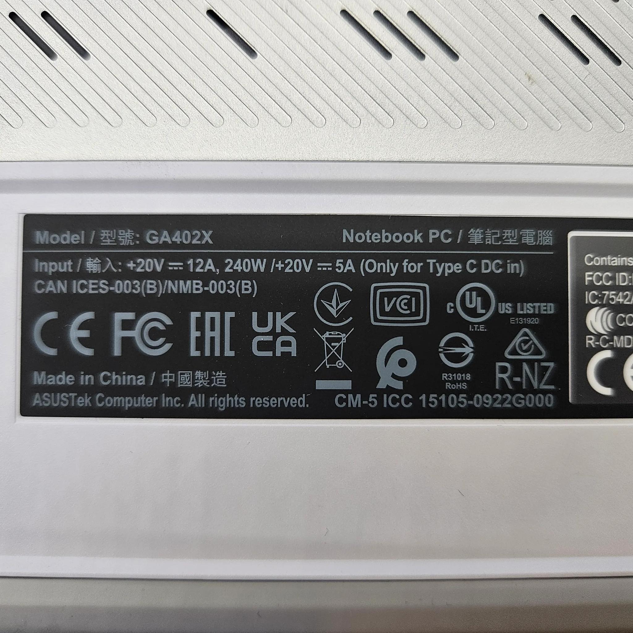 ASUS ROG G14 Ryzen 9 / 32GB DDR5 / 1TB SSD / RTX 4060