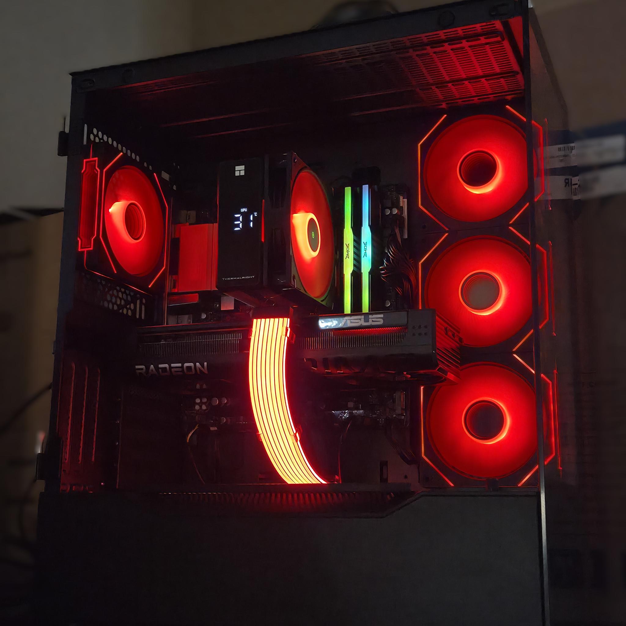Magmadar!🔥– Ryzen 7 5800XT • RX 9060 XT • 32GB DDR4 • 1TB Gen4 NVMe • Temp Display