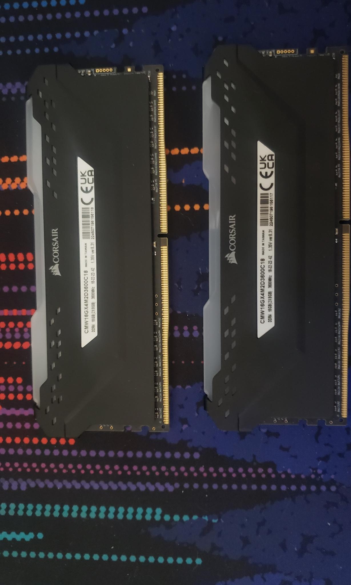 Corsair Vengance RBG Pro 3600Mhz CL18 2X8