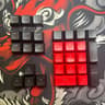 Black/Red PBT SA Profile Keycap Set (RGB Shine Through Lettering)