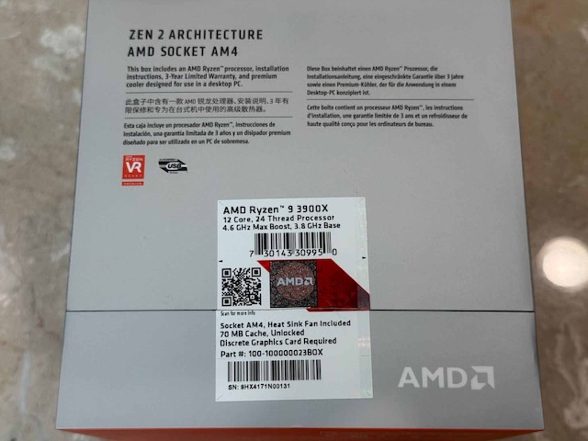 AMD Ryzen 9 3900X Processor - Like New! In Original Box with Cooler!