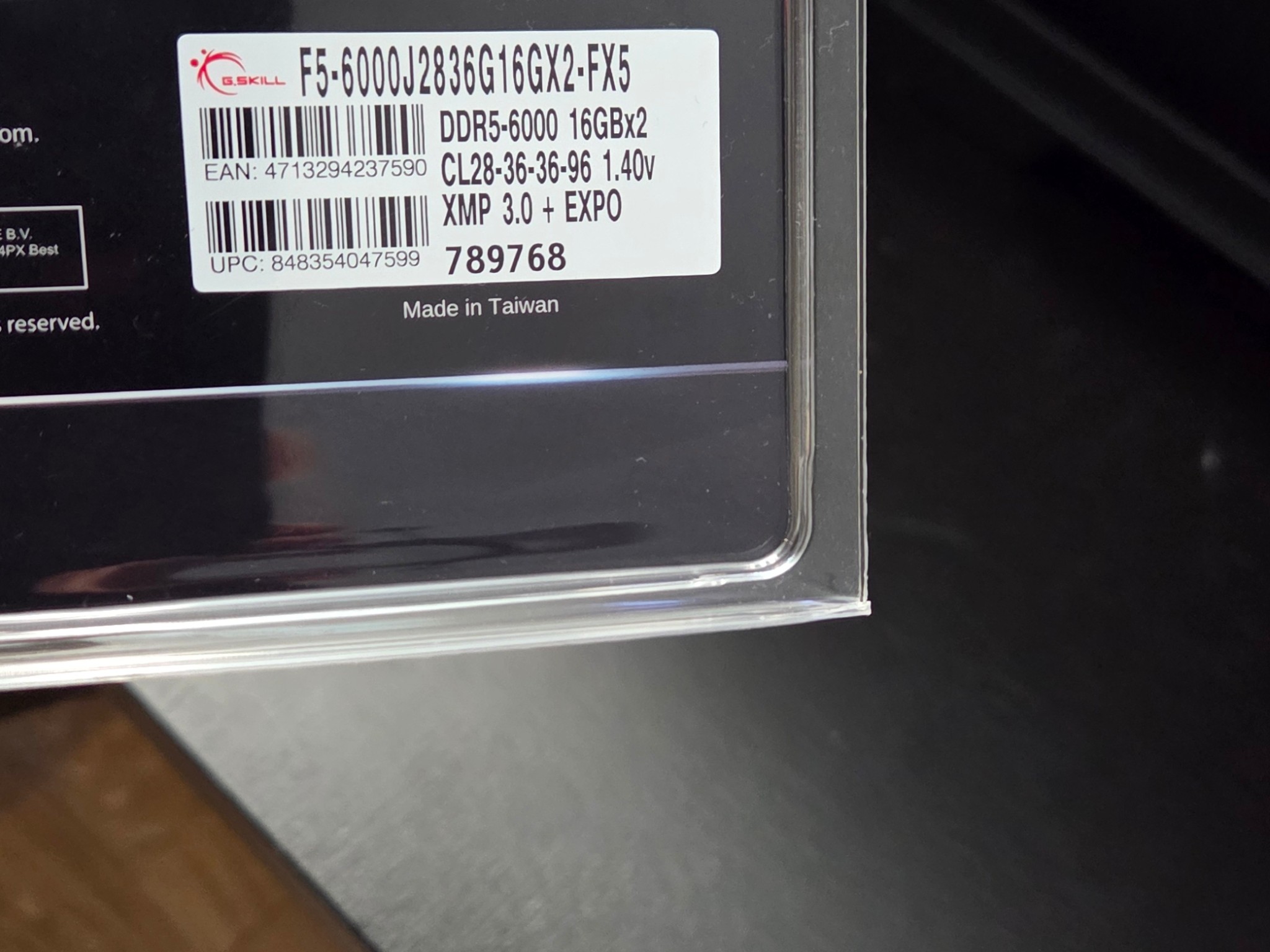 Asus ROG Strix B650e-f , AMD 7800X3D Gskill DDR5 6000 CL28