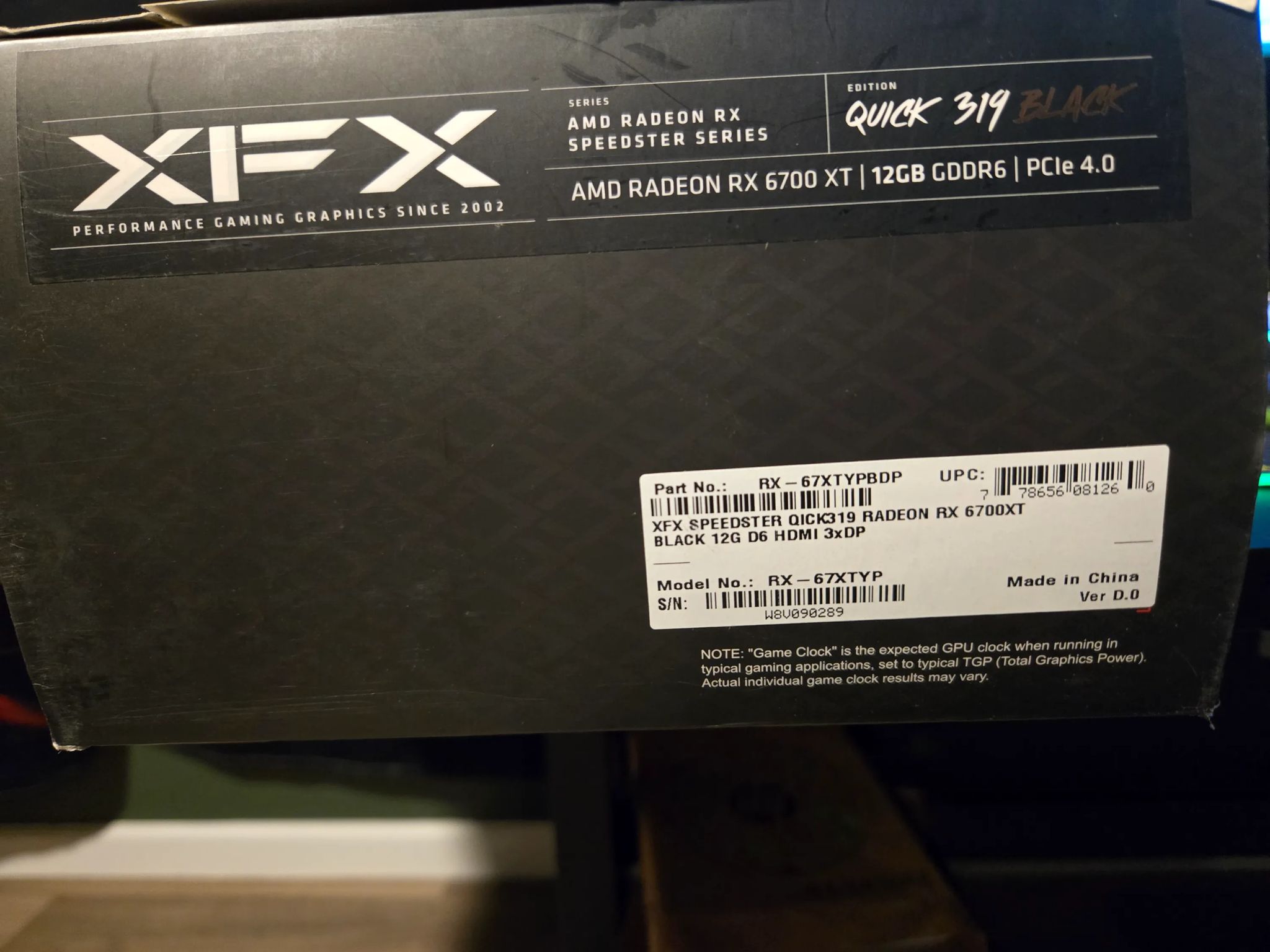 XFX Speedster QICK319 AMD Radeon RX 6700 XT 12GB GDDR6 PCI Express 4.0 Gaming Graphics Card