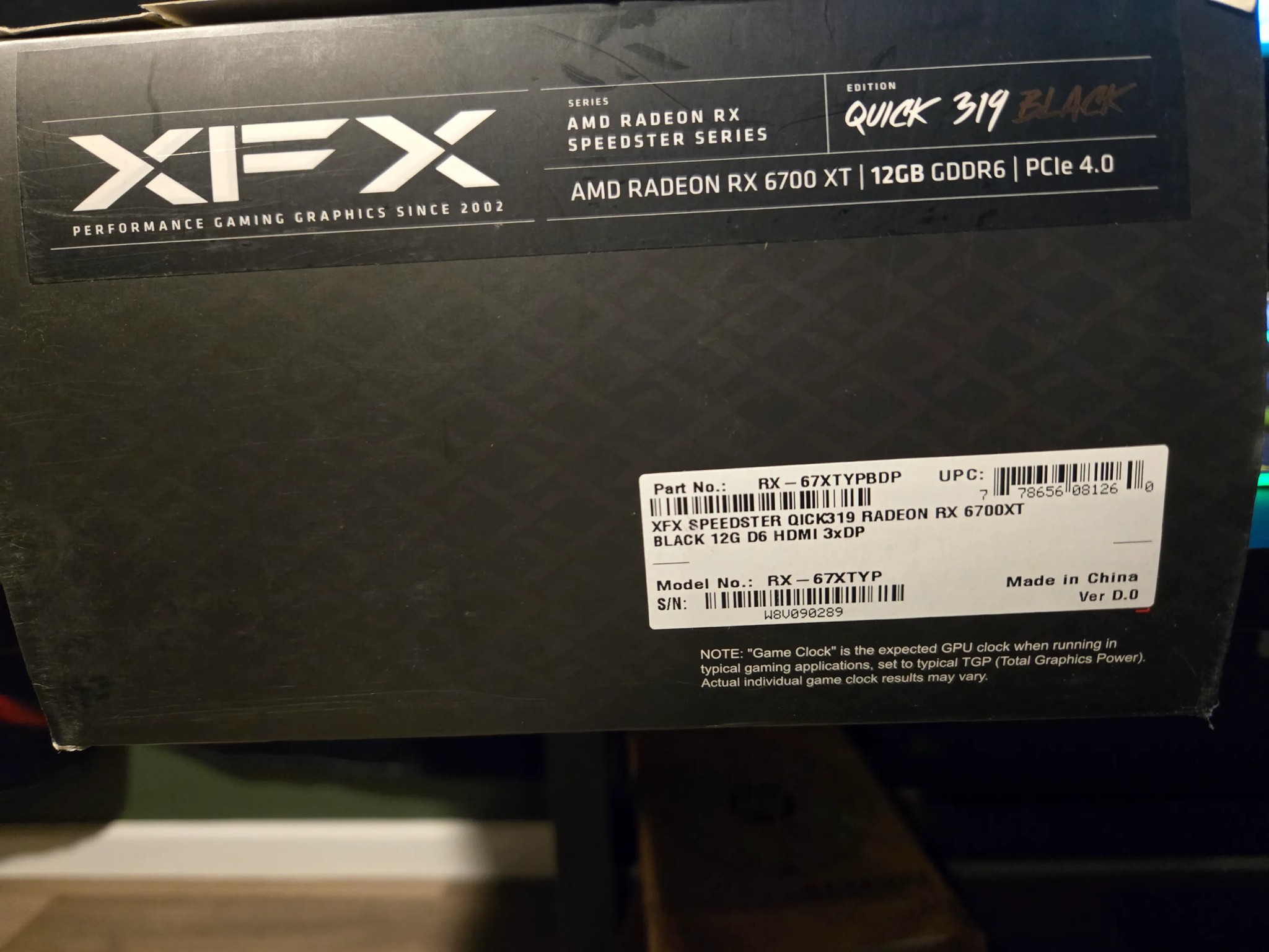 XFX Speedster QICK319 AMD Radeon RX 6700 XT 12GB GDDR6 PCI Express 4.0 Gaming Graphics Card