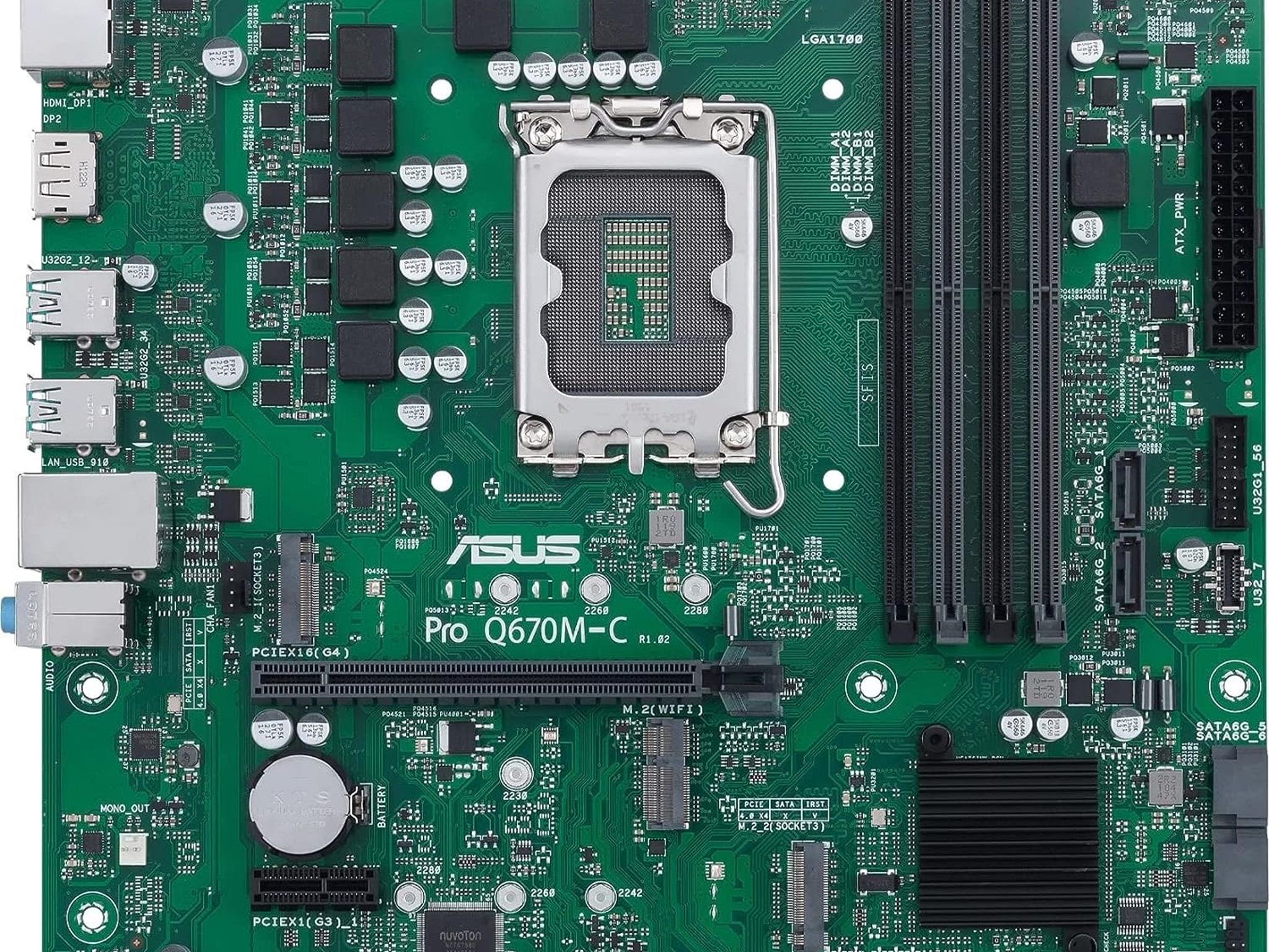 ASUS PRO Q670M-C-CSM Intel Q670 LGA 1700 microATX DDR5 Commercial Motherboard