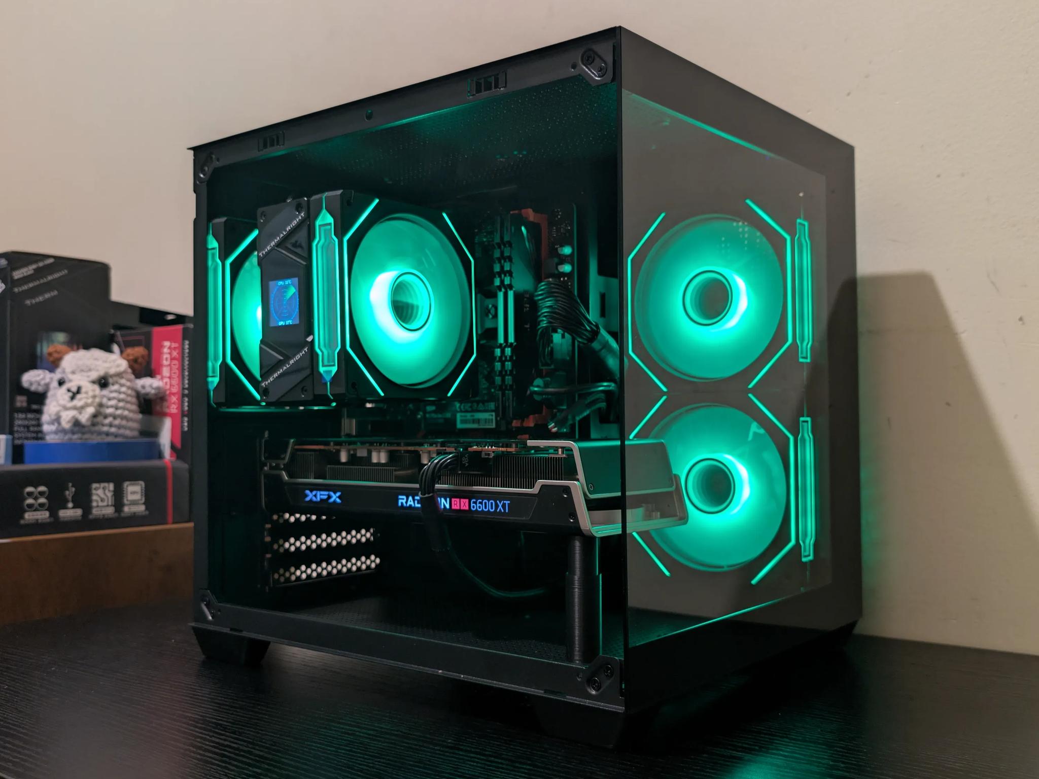 🐦‍⬛ Black RGB Gaming PC | RX 6600XT | Ryzen 5 3600 | 1TB SSD | 16GB RAM | WiFi & Bluetooth 🐦‍⬛