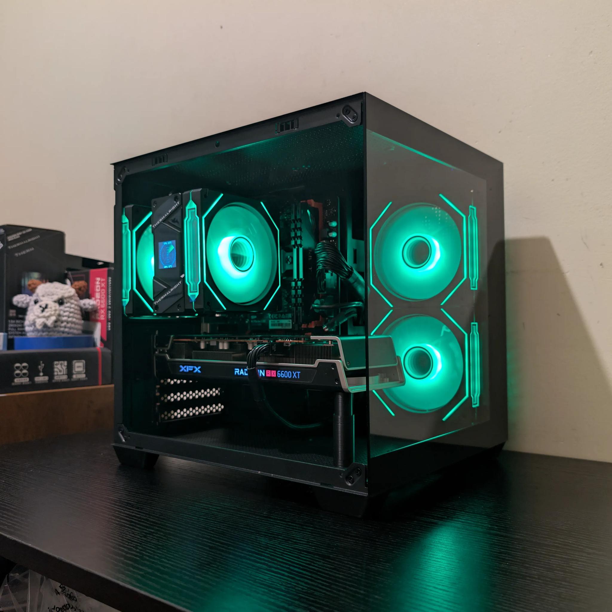 🐦‍⬛ Black RGB Gaming PC | RX 6600XT | Ryzen 5 3600 | 1TB SSD | 16GB RAM | WiFi & Bluetooth 🐦‍⬛