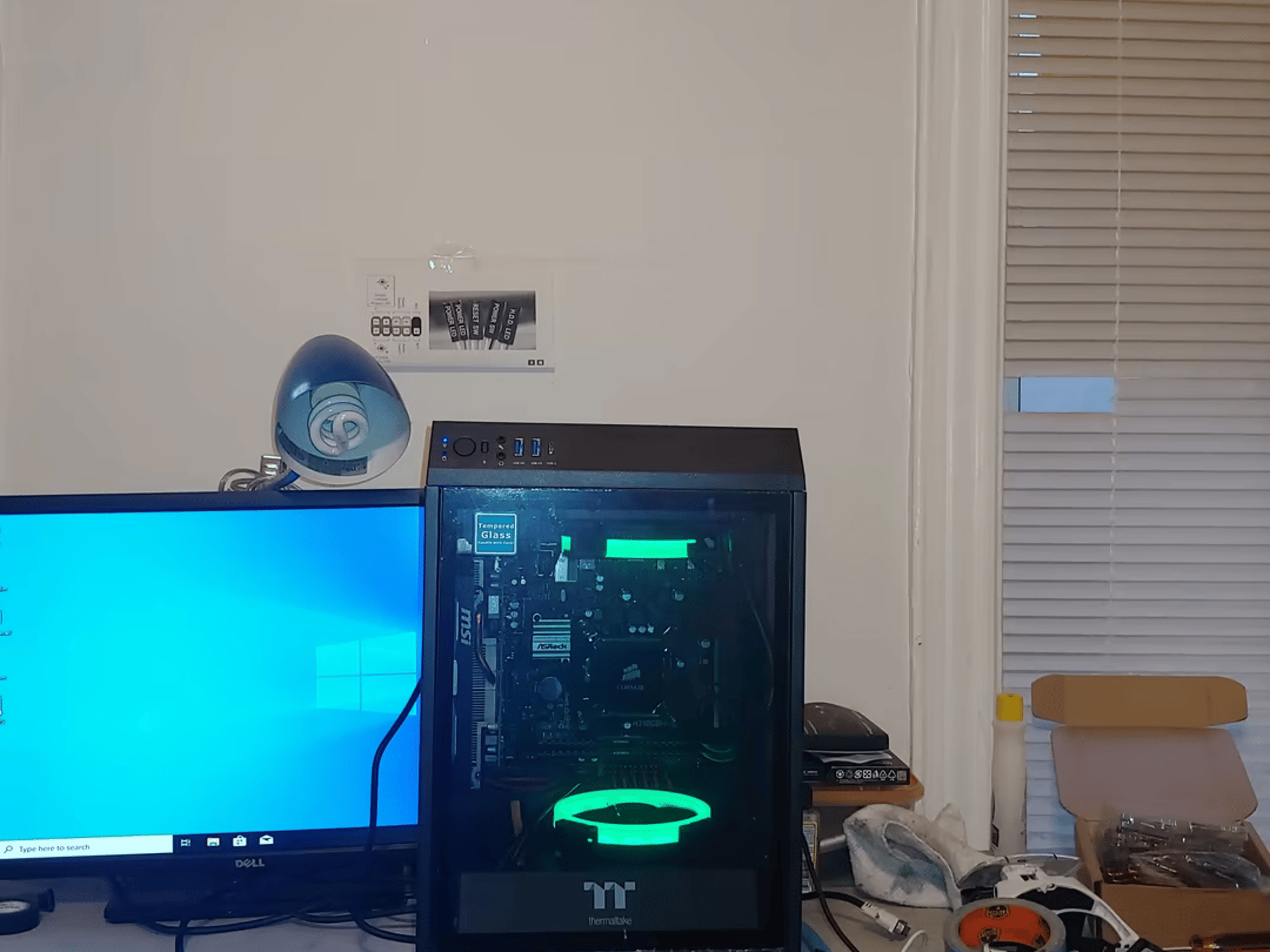 Mini ITX GTX 1650 256SSD 2TB HD Water Cooled Thermaltake Tower 100
