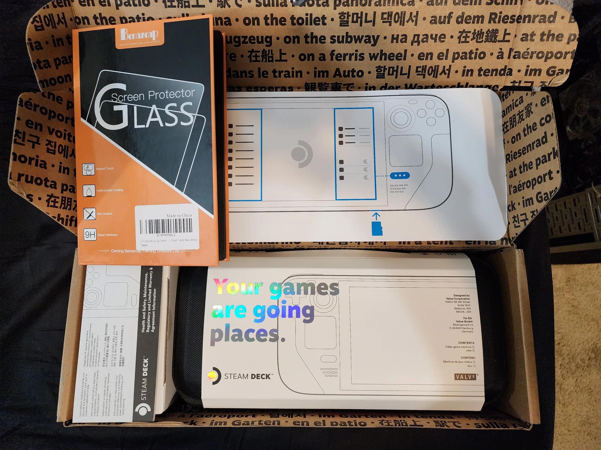 Steam Deck 500GB OLED Screen In original box.  Like New less than a hour of use.