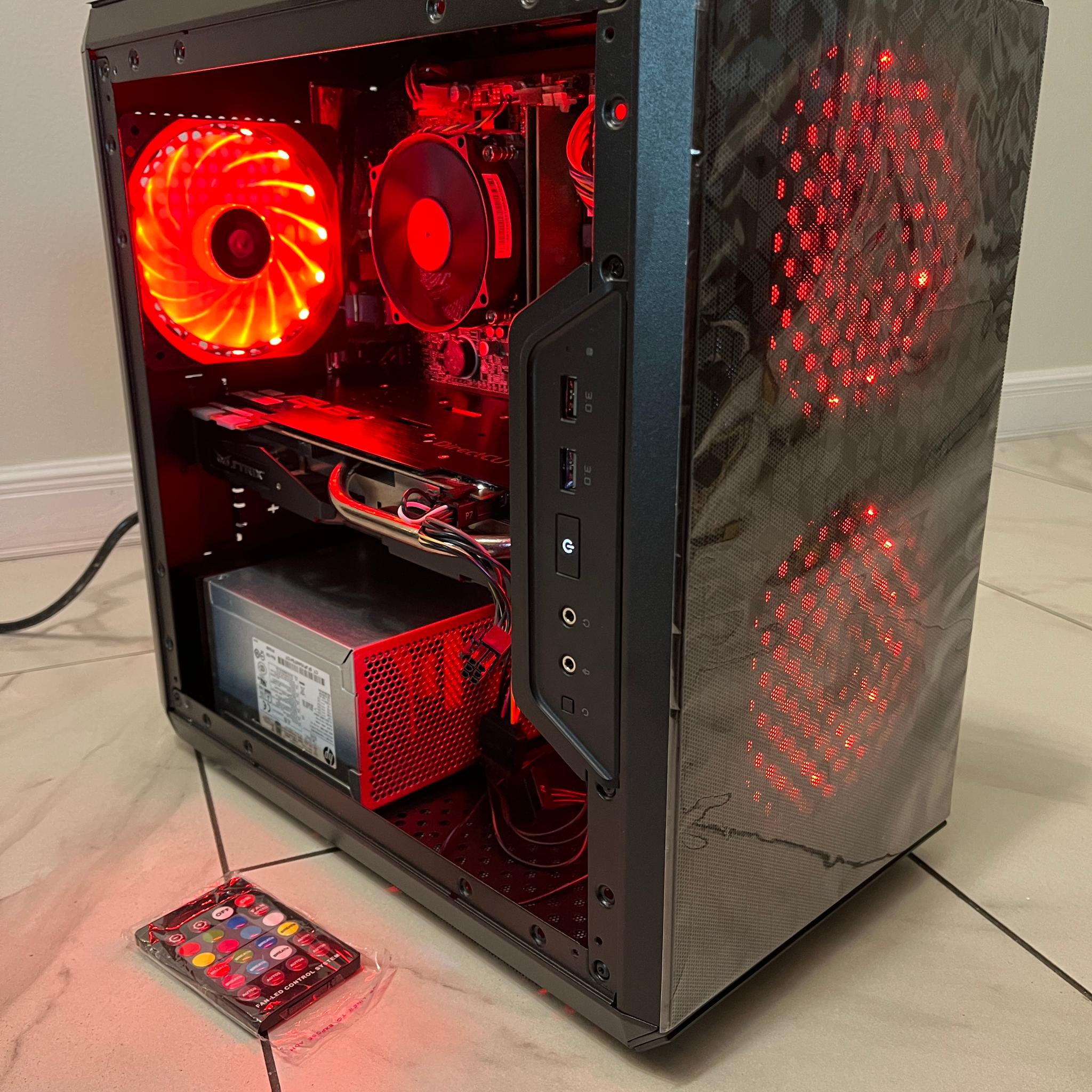 NVIDIA GTX 970, Intel Core i5-7400, 12GB RAM, 870 GB Storage - Budget RGB Gaming PC w/ Wi-Fi + BT