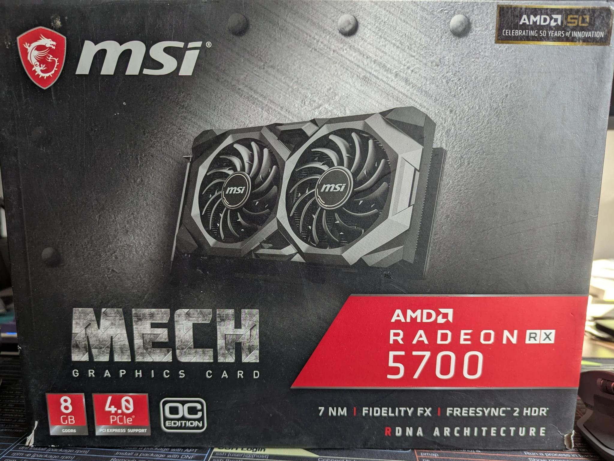 MSI AMD Radeon RX 5700 Mech OC Edition Graphics Card
