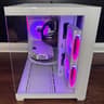 White Gaming PC (RX 580 8GB + Intel Core I7-7700 + 16GB DDR4 + SSD + HDD)