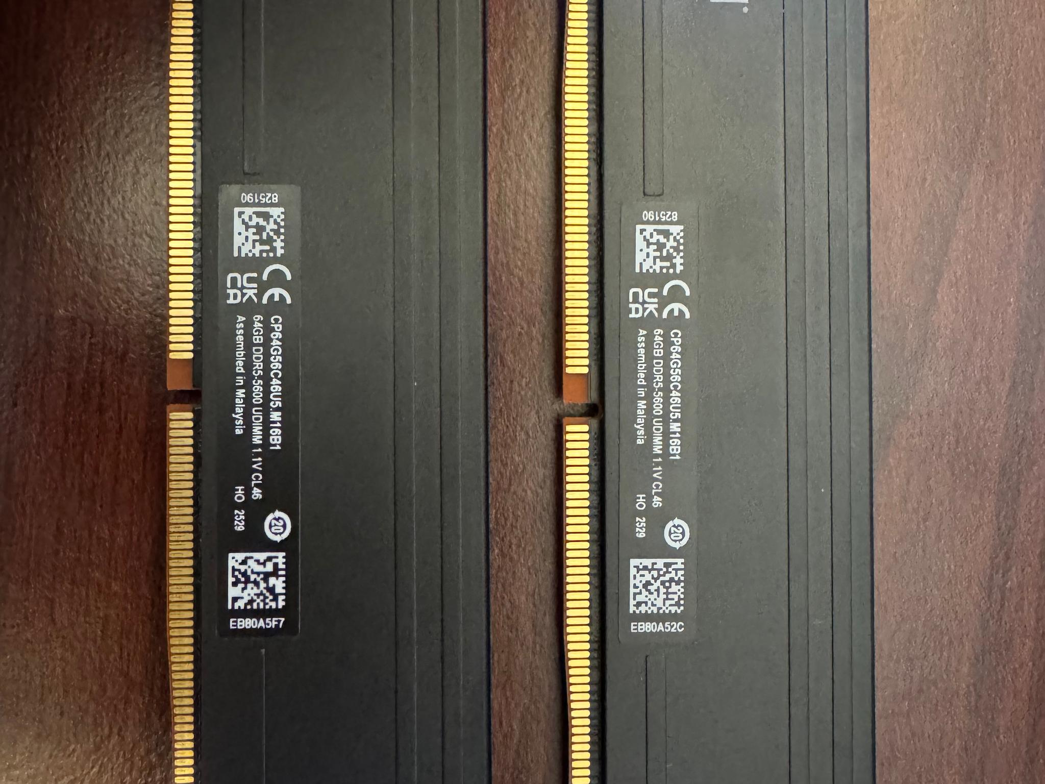 Crucial Pro 128GB DDR5 (2 x 64GB) 5600Mhz