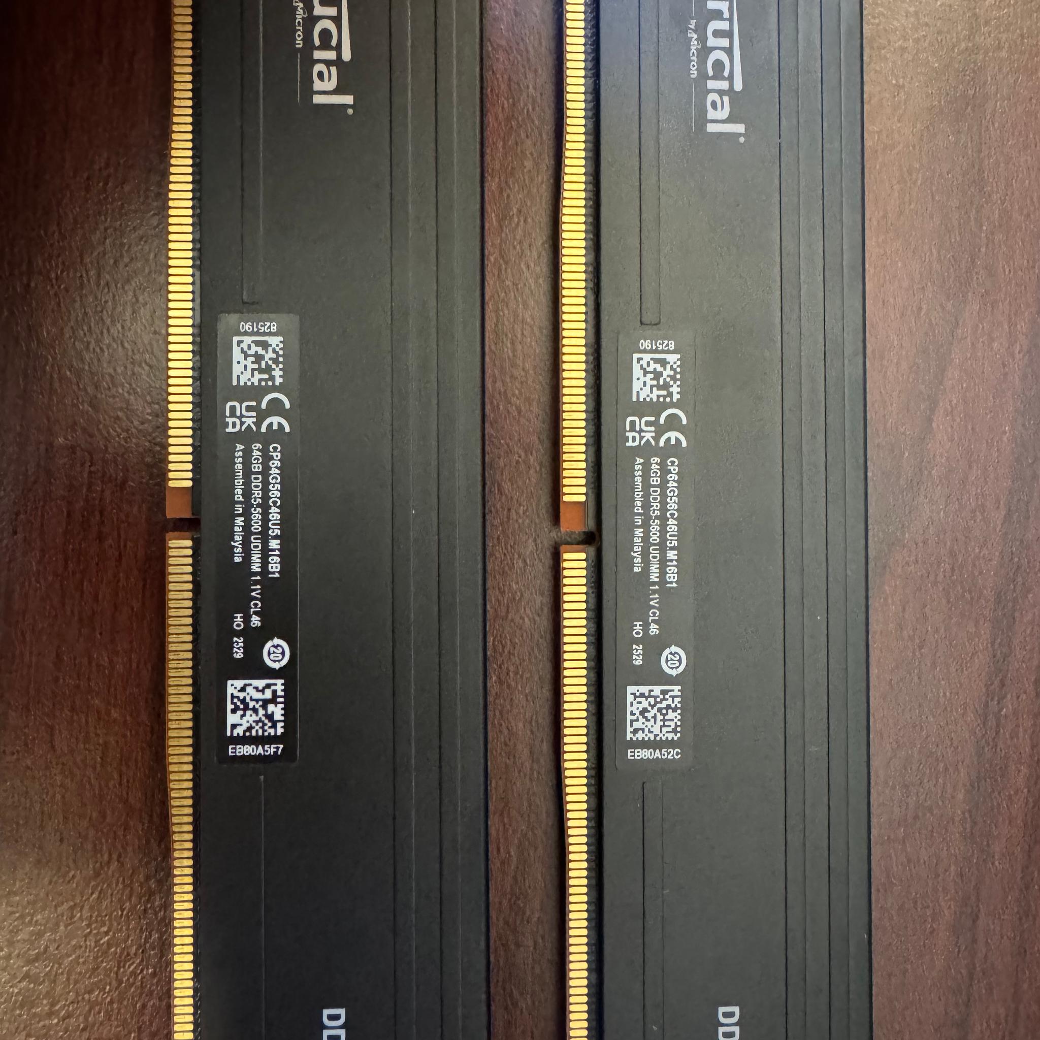 Crucial Pro 128GB DDR5 (2 x 64GB) 5600Mhz