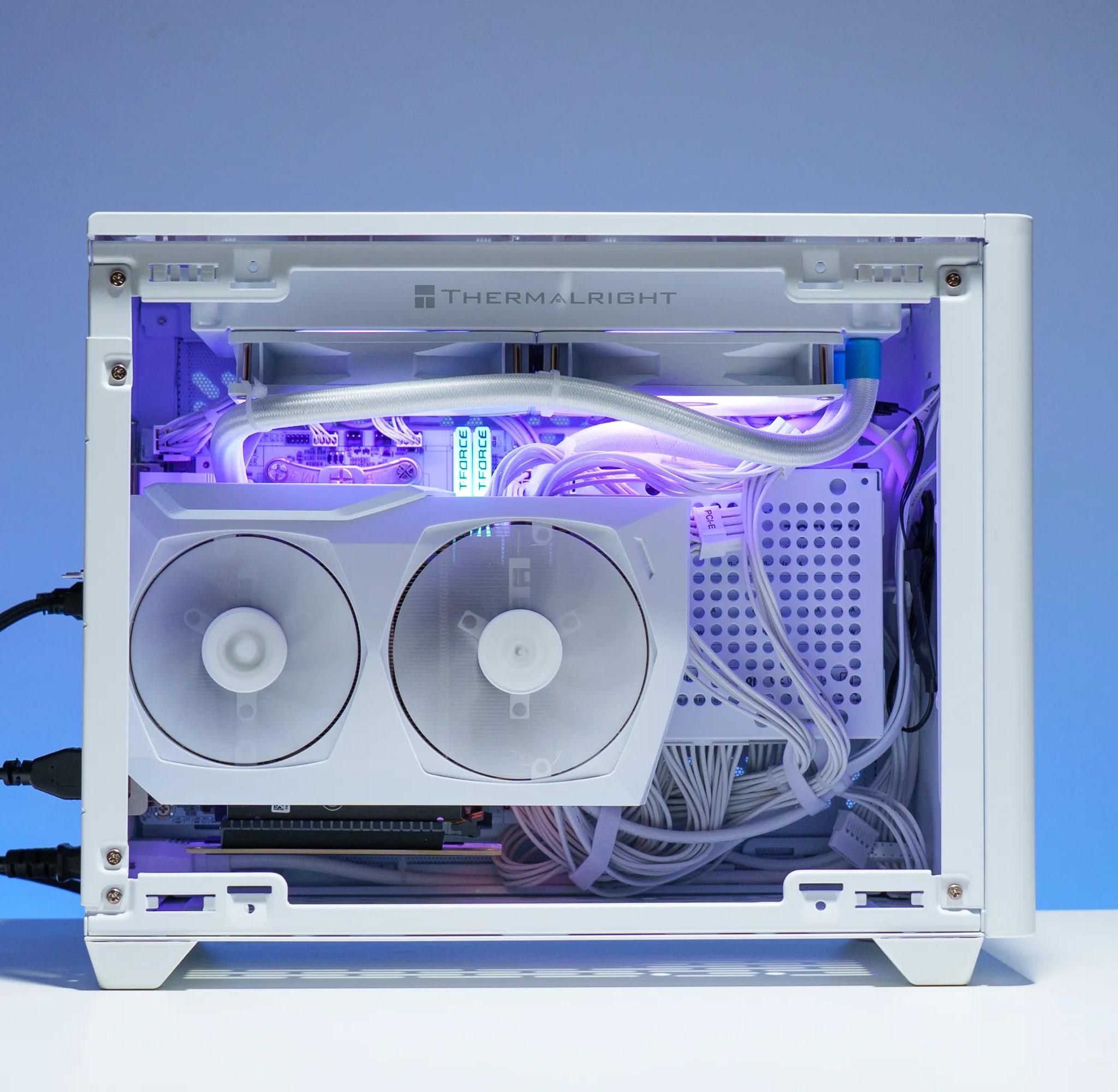 Compact All White Gaming PC | RTX 3070 | Ryzen 7 5700x | Mini-ITX NR200P | ARGB